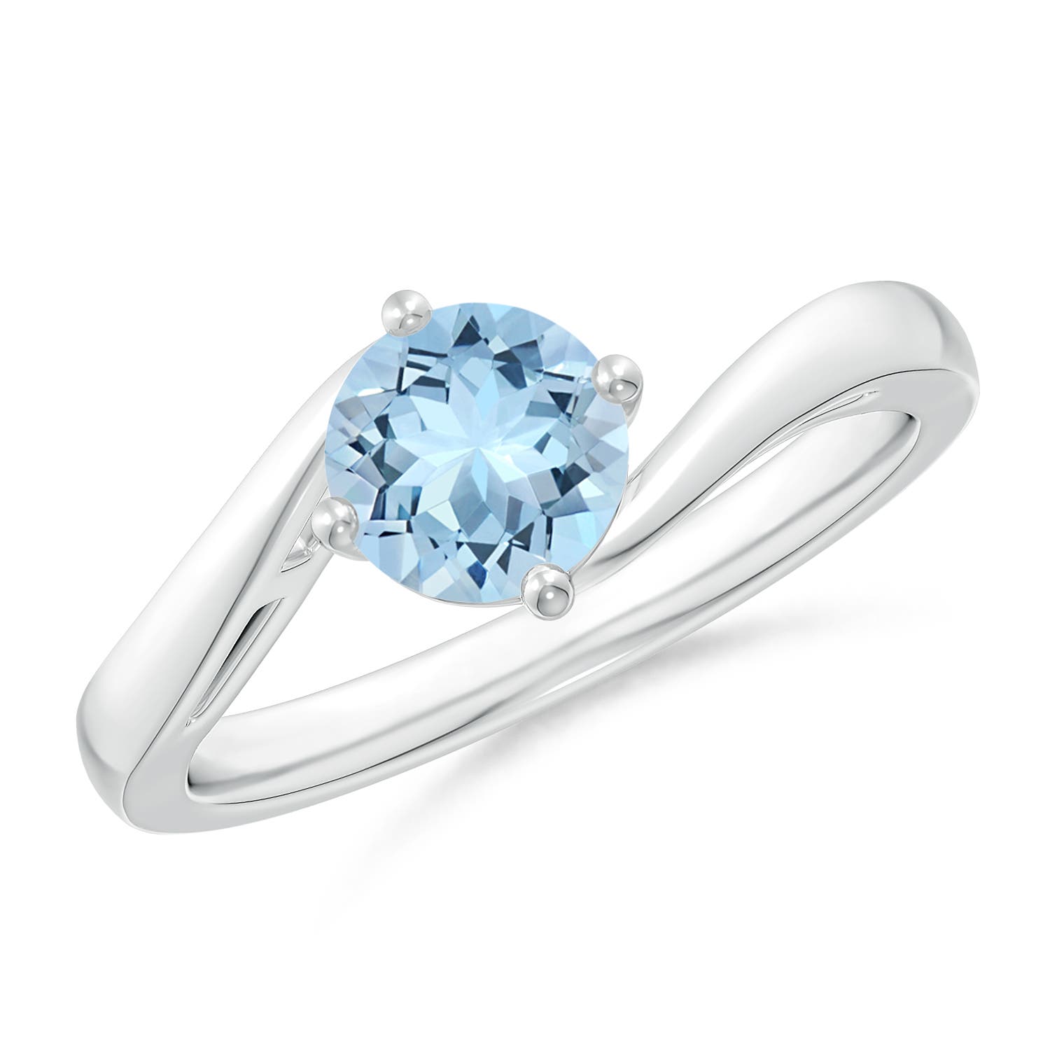 AAA - Aquamarine / 0.72 CT / 14 KT White Gold