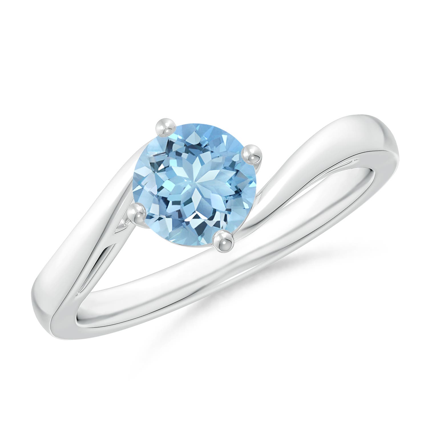 AAAA - Aquamarine / 0.72 CT / 14 KT White Gold