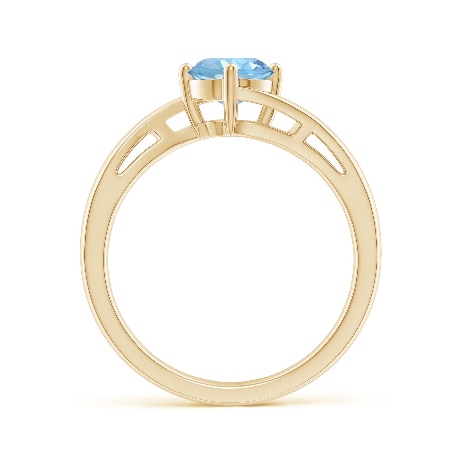 AAAA - Aquamarine / 0.72 CT / 14 KT Yellow Gold