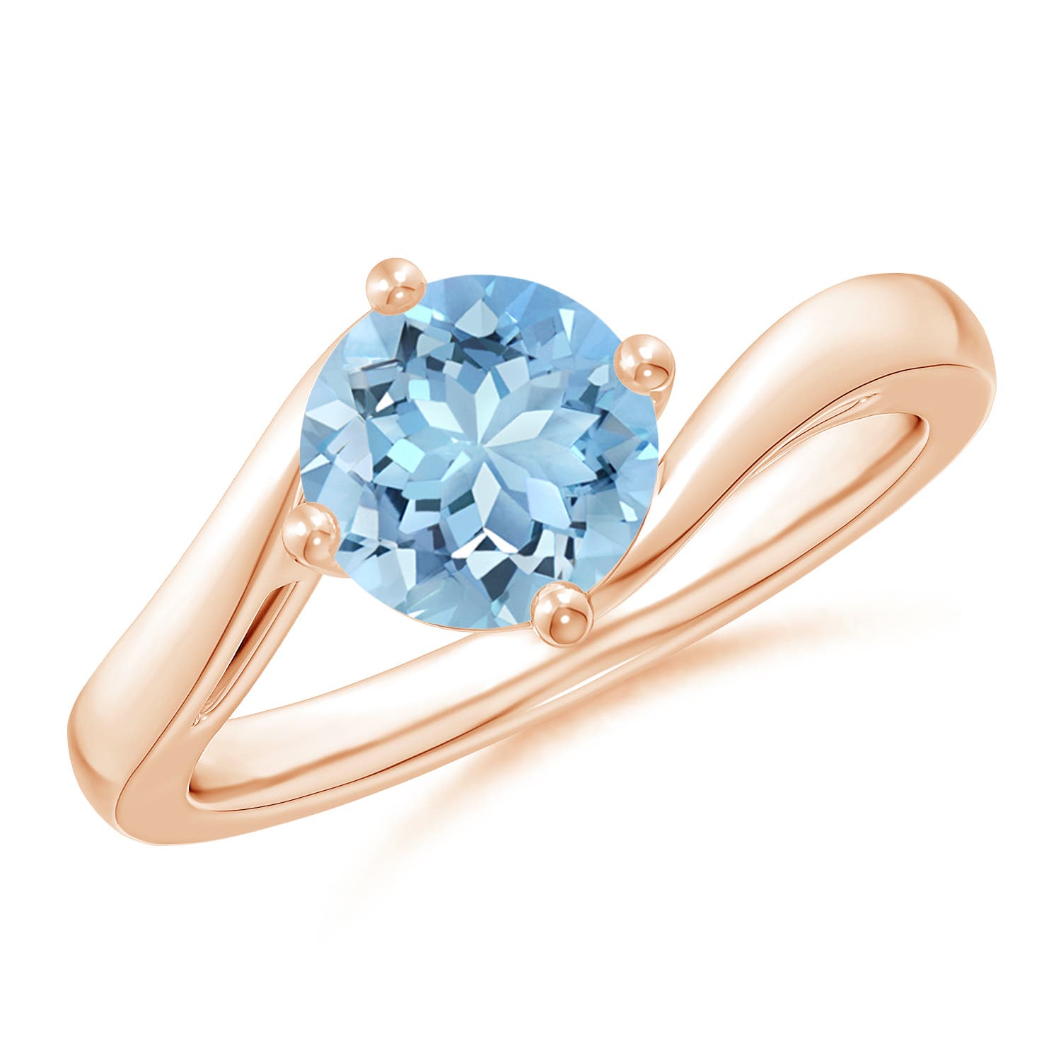 AAAA - Aquamarine / 1.12 CT / 14 KT Rose Gold