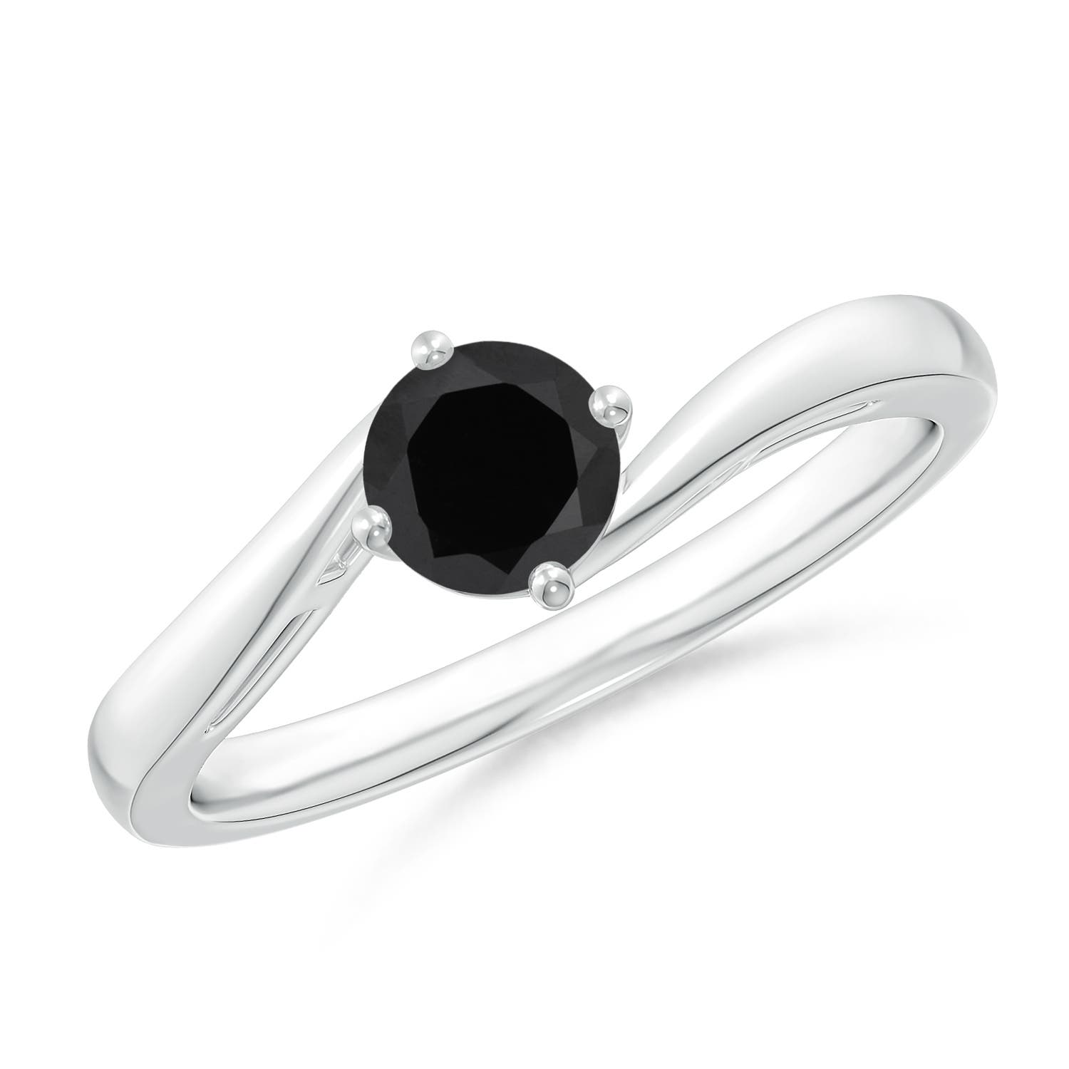 AAA - Black Onyx / 0.35 CT / 14 KT White Gold