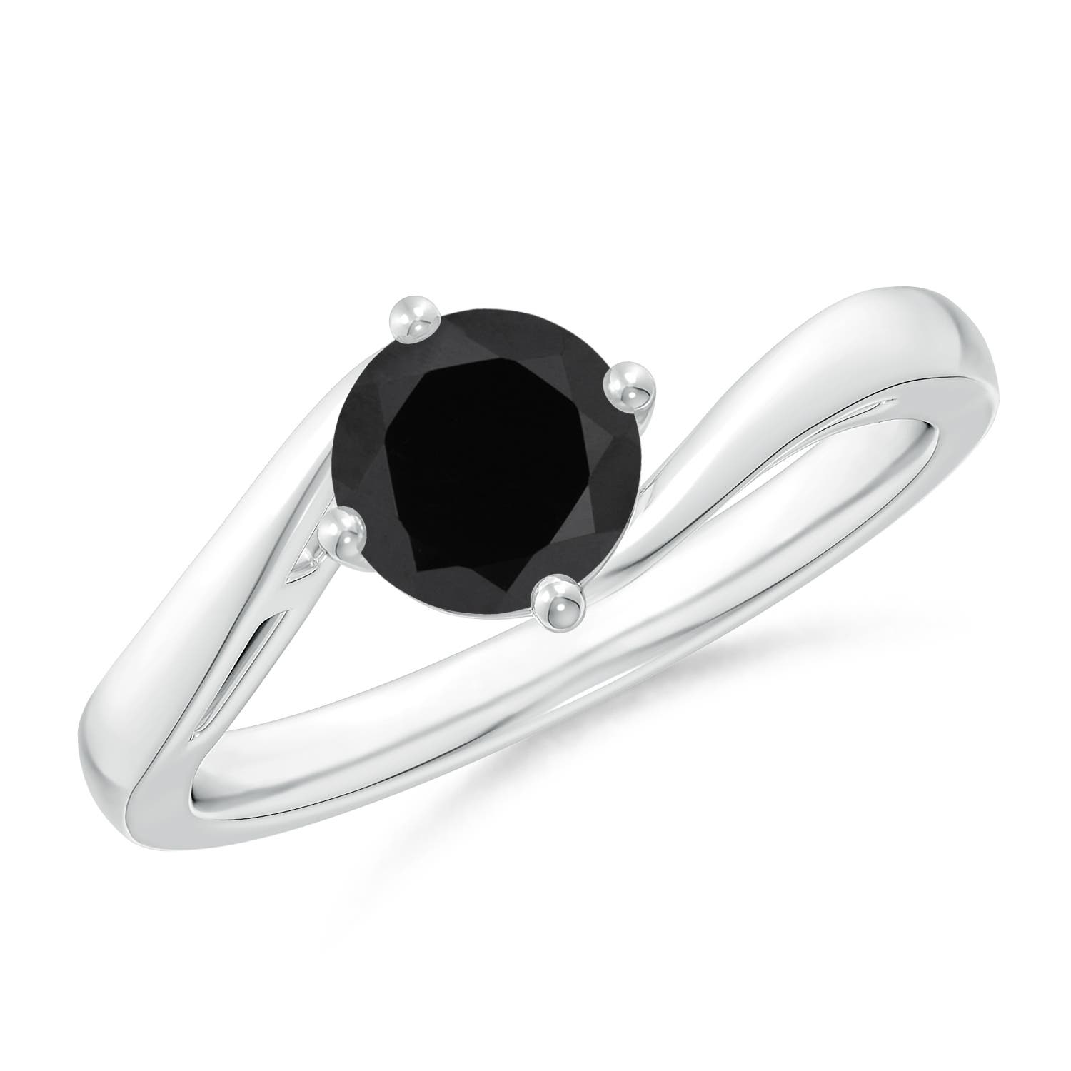 AAA - Black Onyx / 0.7 CT / 14 KT White Gold