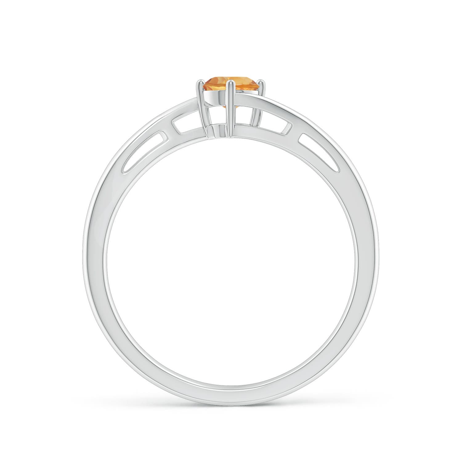 A - Citrine / 0.23 CT / 14 KT White Gold