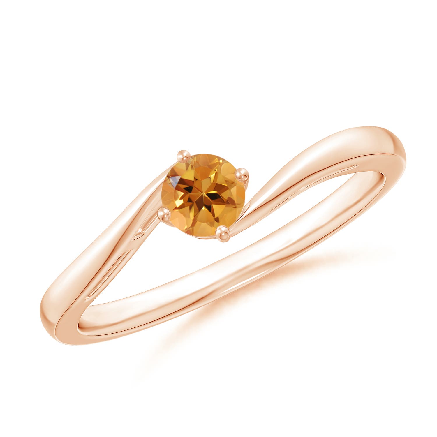 AA - Citrine / 0.23 CT / 14 KT Rose Gold