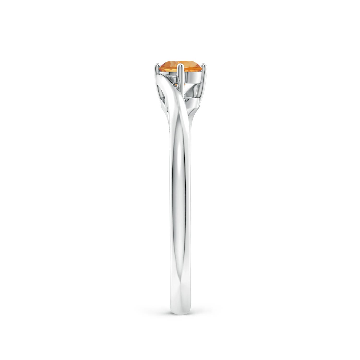 AA - Citrine / 0.23 CT / 14 KT White Gold