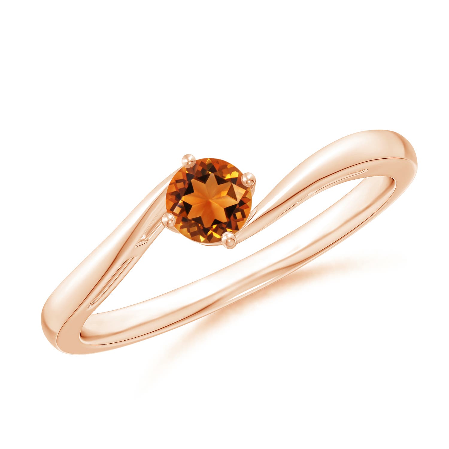 AAAA - Citrine / 0.23 CT / 14 KT Rose Gold