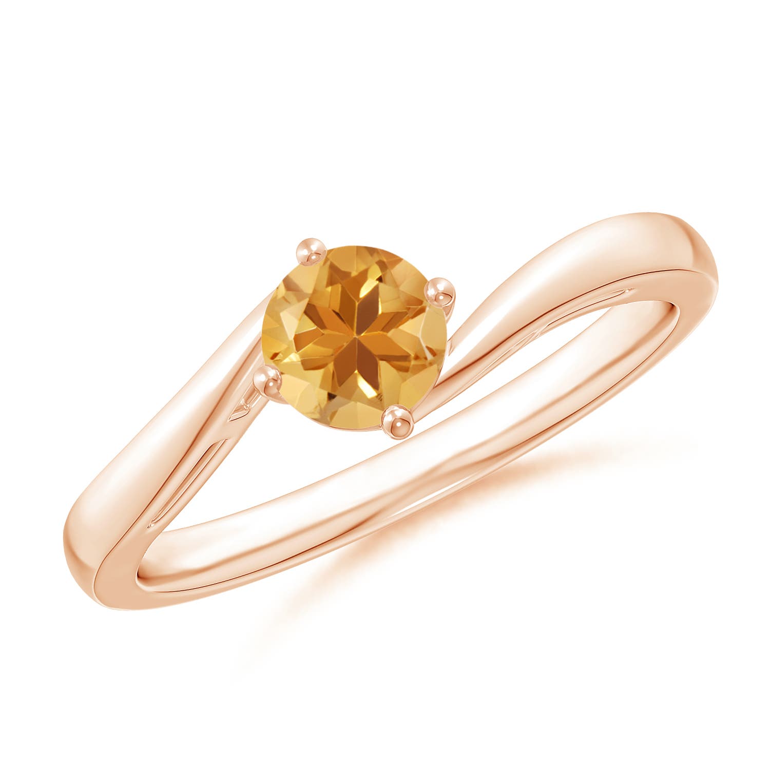 A - Citrine / 0.45 CT / 14 KT Rose Gold