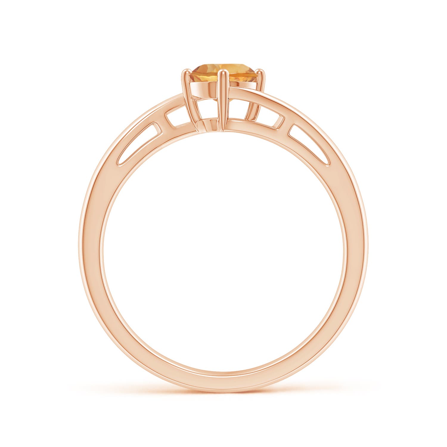 A - Citrine / 0.45 CT / 14 KT Rose Gold