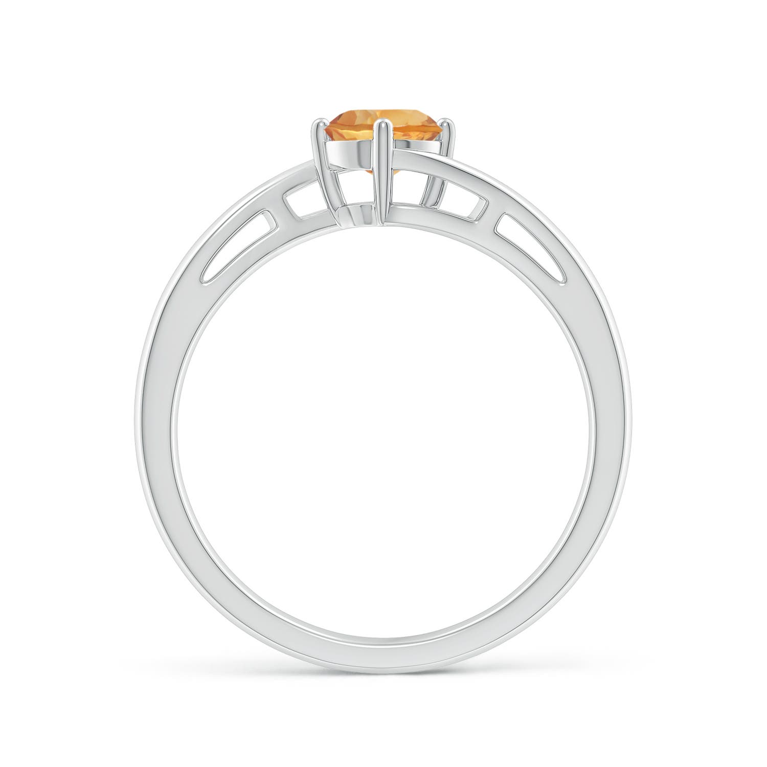 A - Citrine / 0.45 CT / 14 KT White Gold