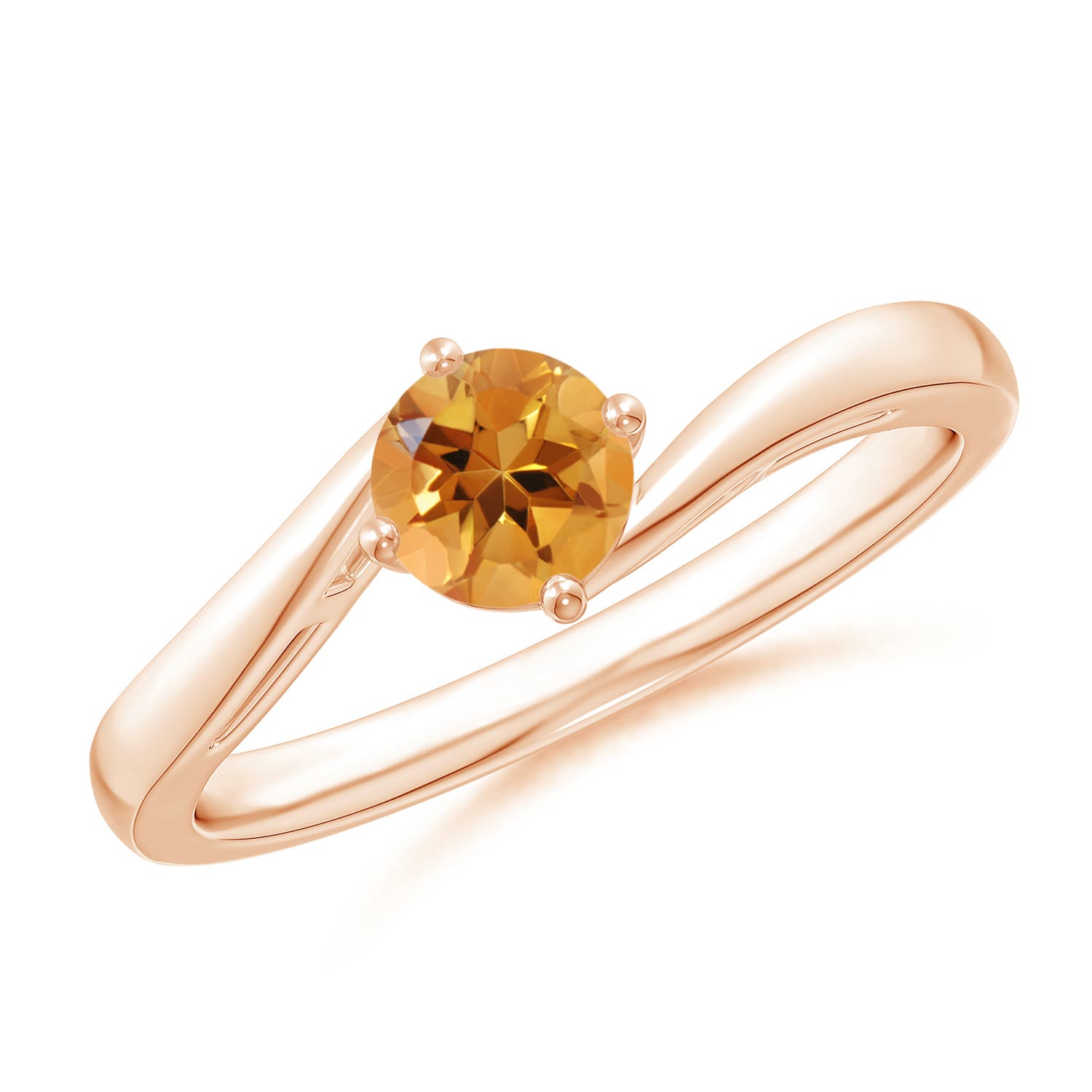 AA - Citrine / 0.45 CT / 14 KT Rose Gold