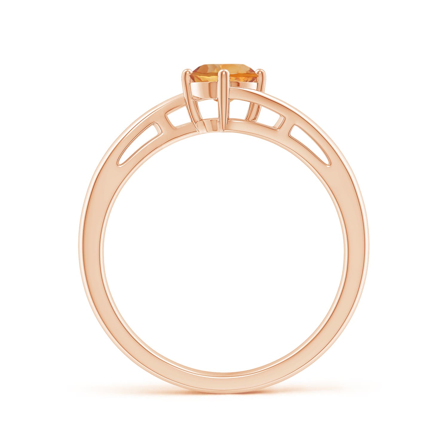 AA - Citrine / 0.45 CT / 14 KT Rose Gold