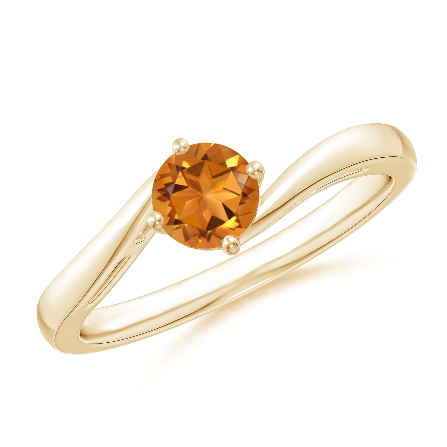 AAA - Citrine / 0.45 CT / 14 KT Yellow Gold