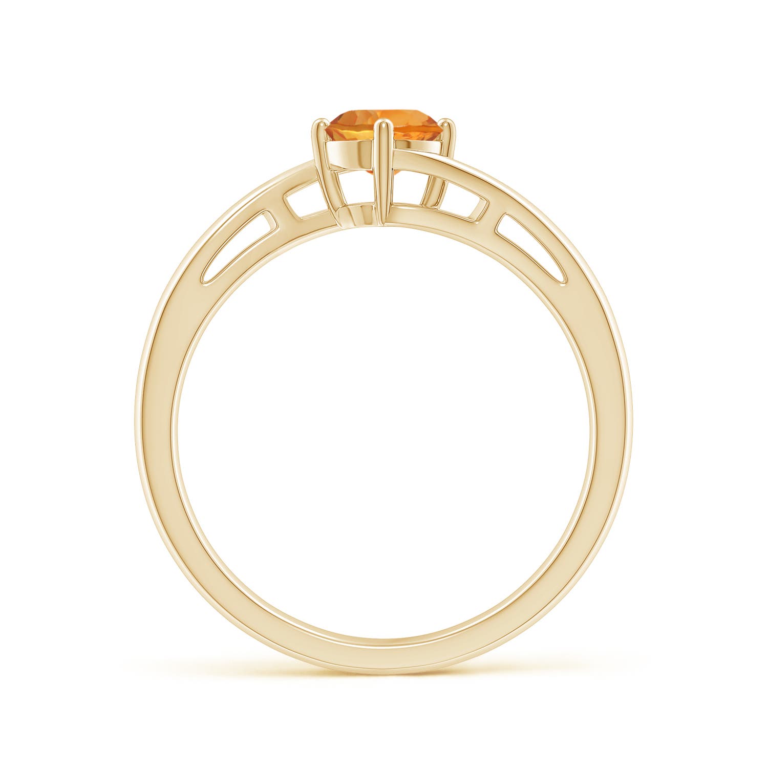 AAA - Citrine / 0.45 CT / 14 KT Yellow Gold