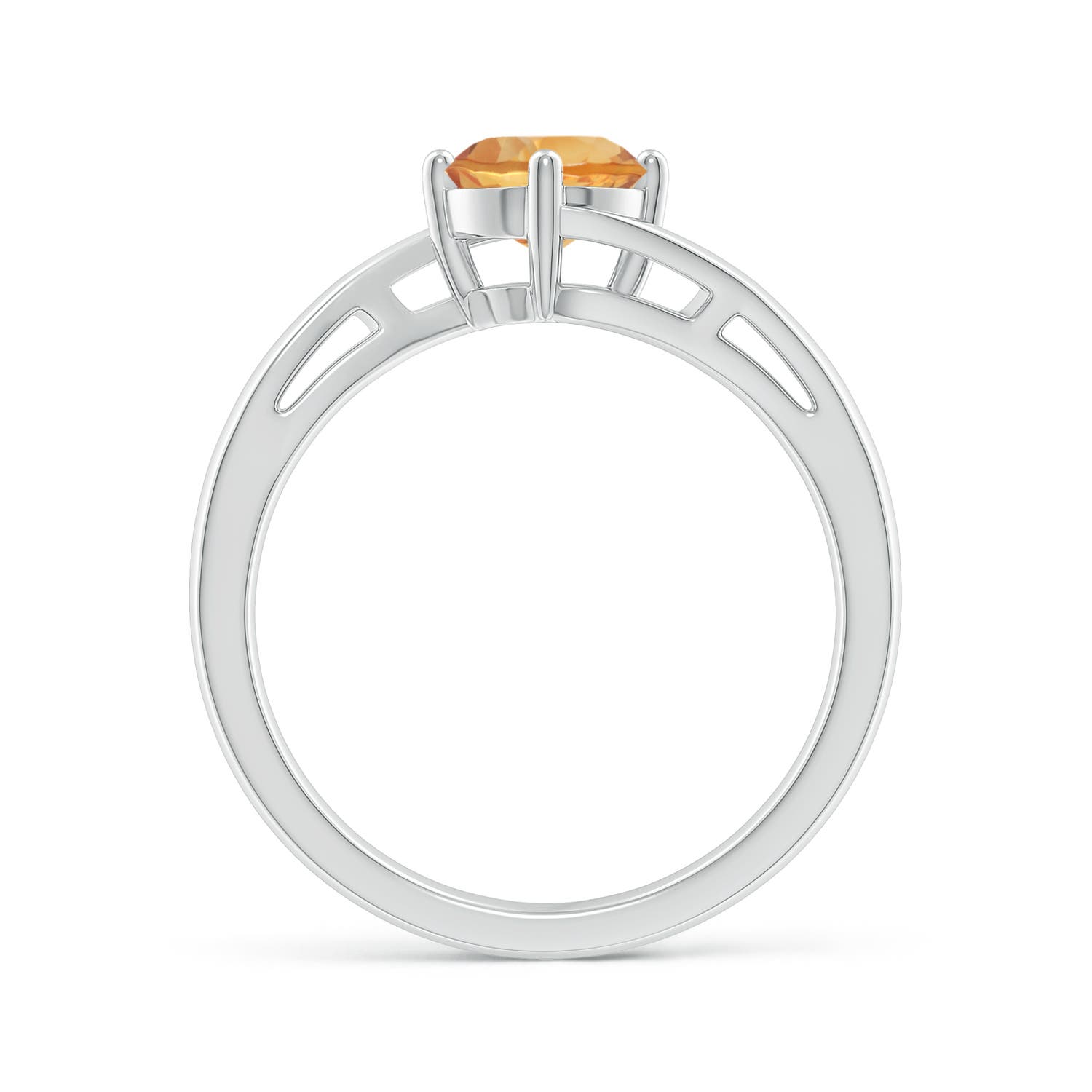 A - Citrine / 0.7 CT / 14 KT White Gold