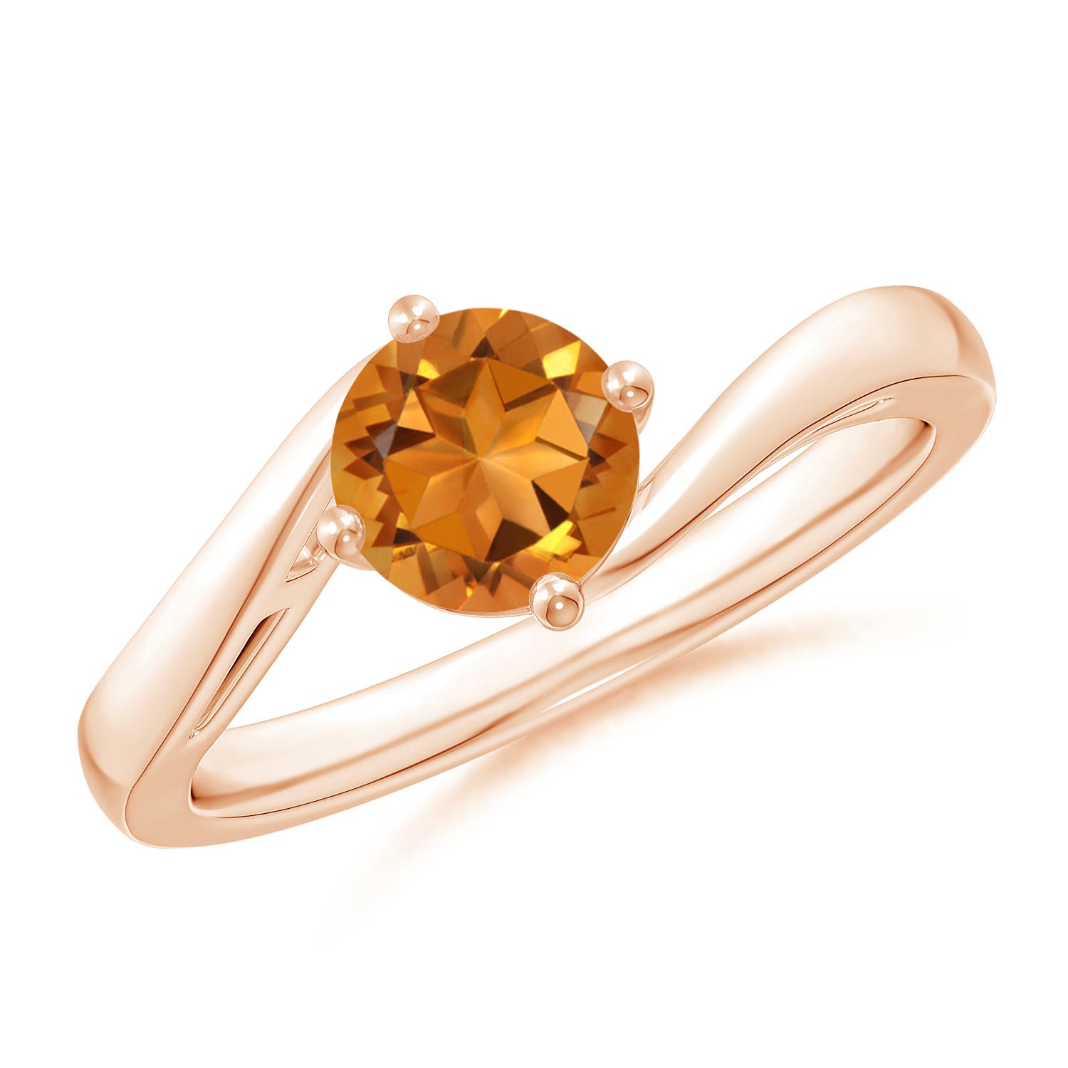 AAA - Citrine / 0.7 CT / 14 KT Rose Gold