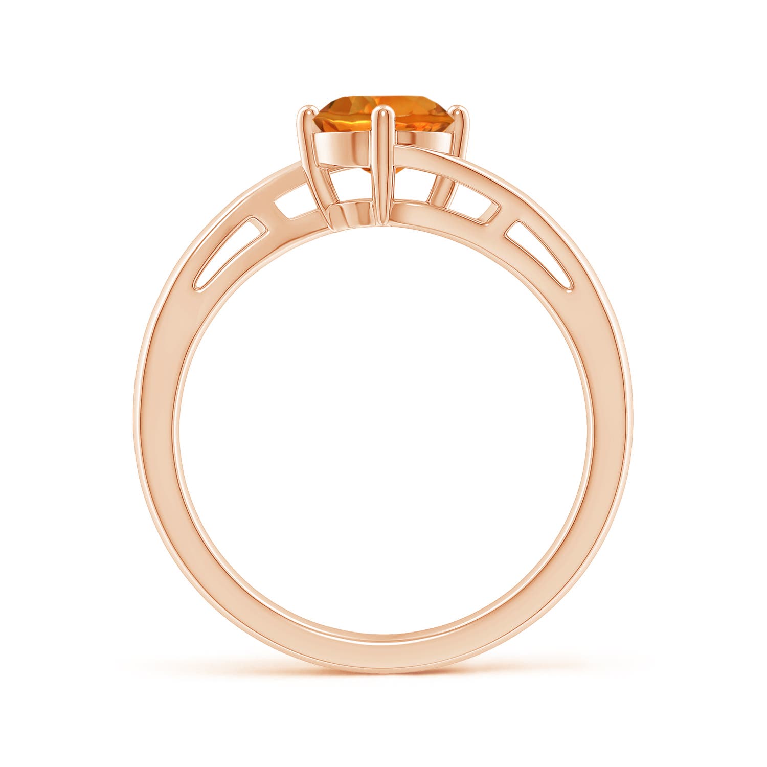 AAAA - Citrine / 0.7 CT / 14 KT Rose Gold