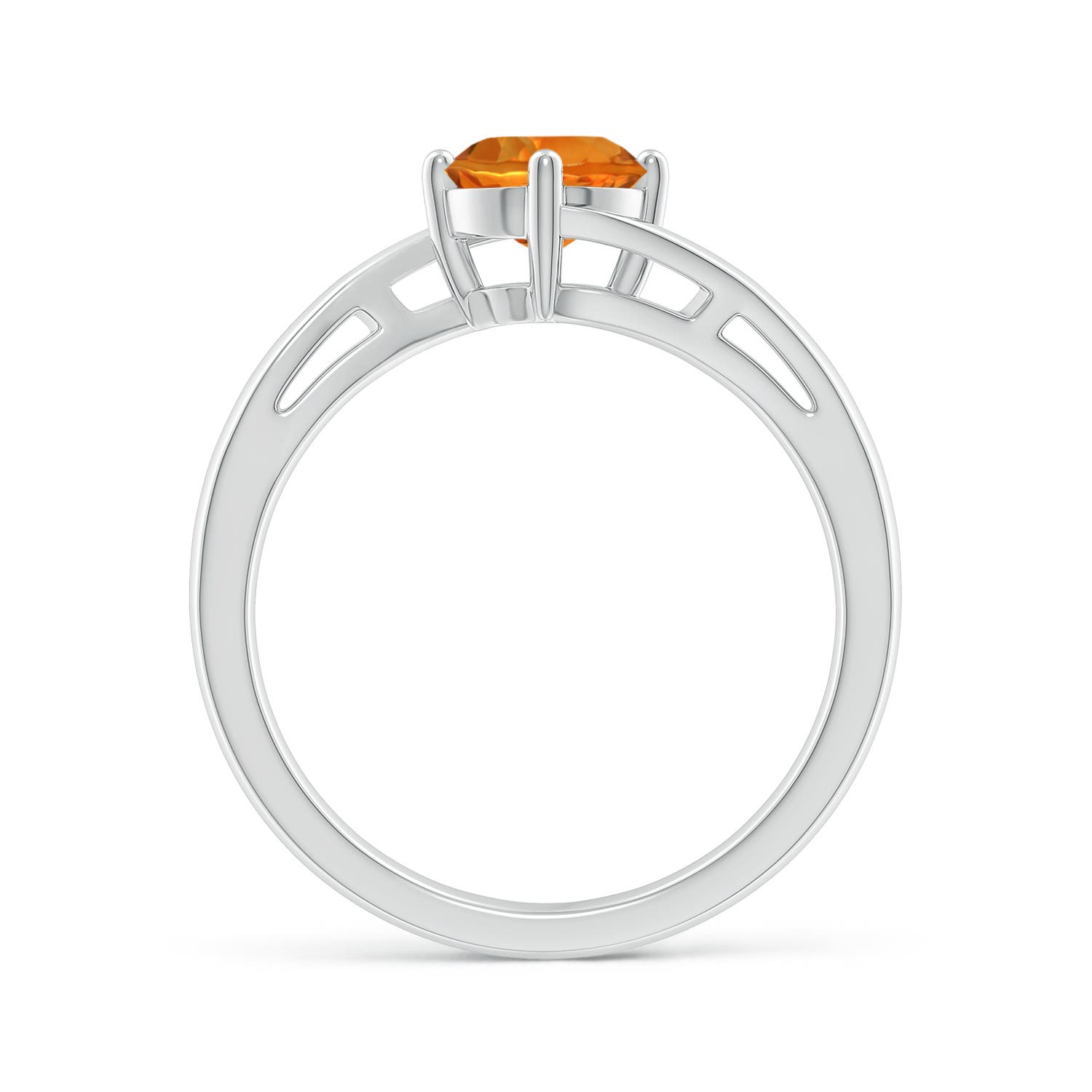 AAAA - Citrine / 0.7 CT / 14 KT White Gold