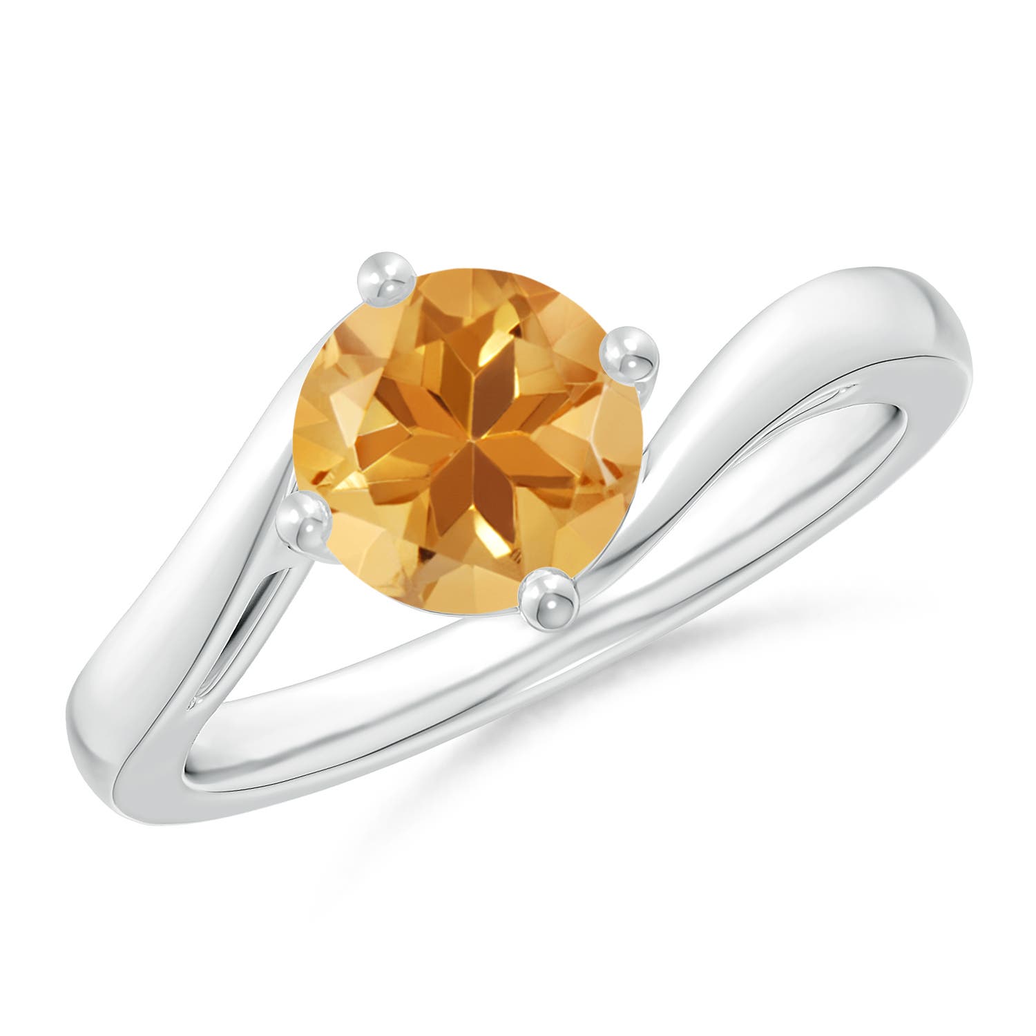 A - Citrine / 1.25 CT / 14 KT White Gold