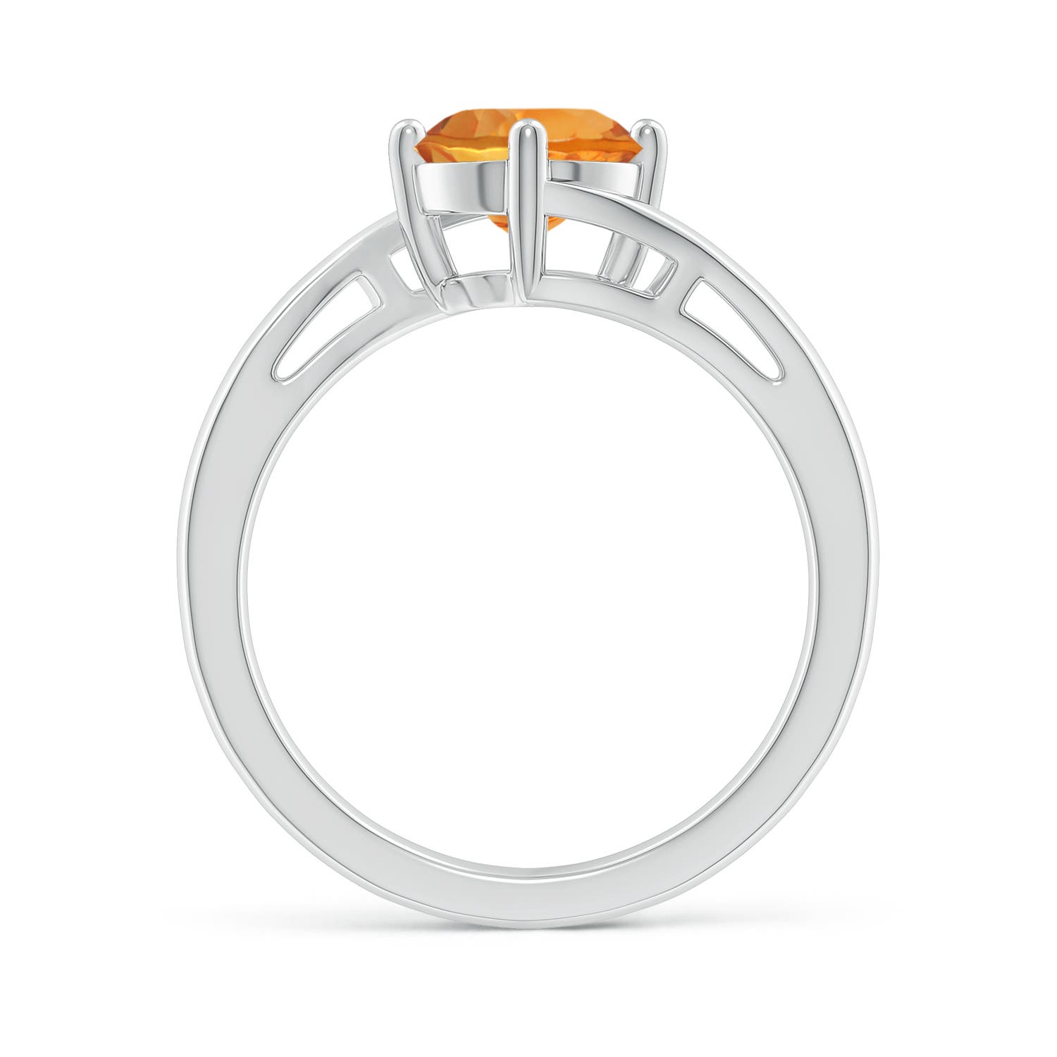 AAA - Citrine / 1.25 CT / 14 KT White Gold