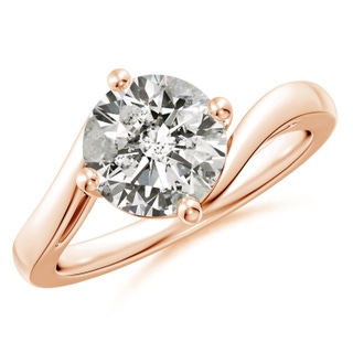 8mm KI3 Classic Round Diamond Solitaire Bypass Ring in 10K Rose Gold