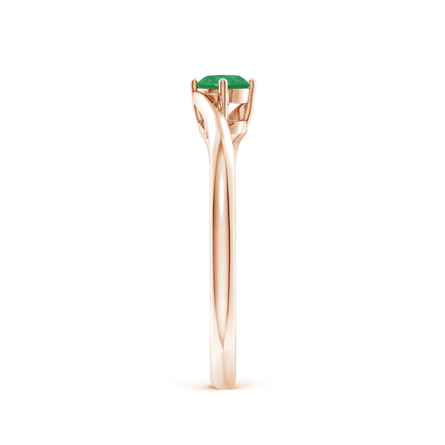 A - Emerald / 0.24 CT / 14 KT Rose Gold