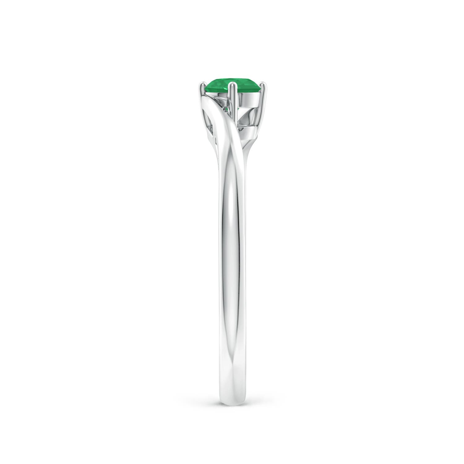 A - Emerald / 0.24 CT / 14 KT White Gold