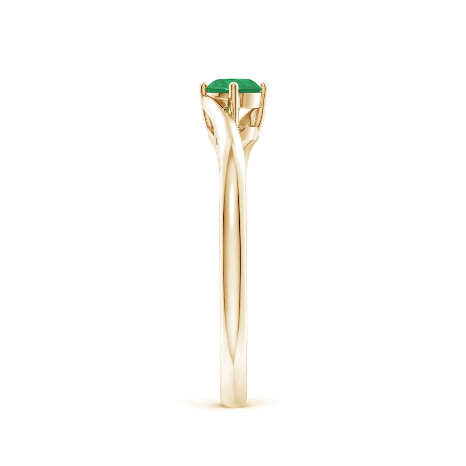 A - Emerald / 0.24 CT / 14 KT Yellow Gold