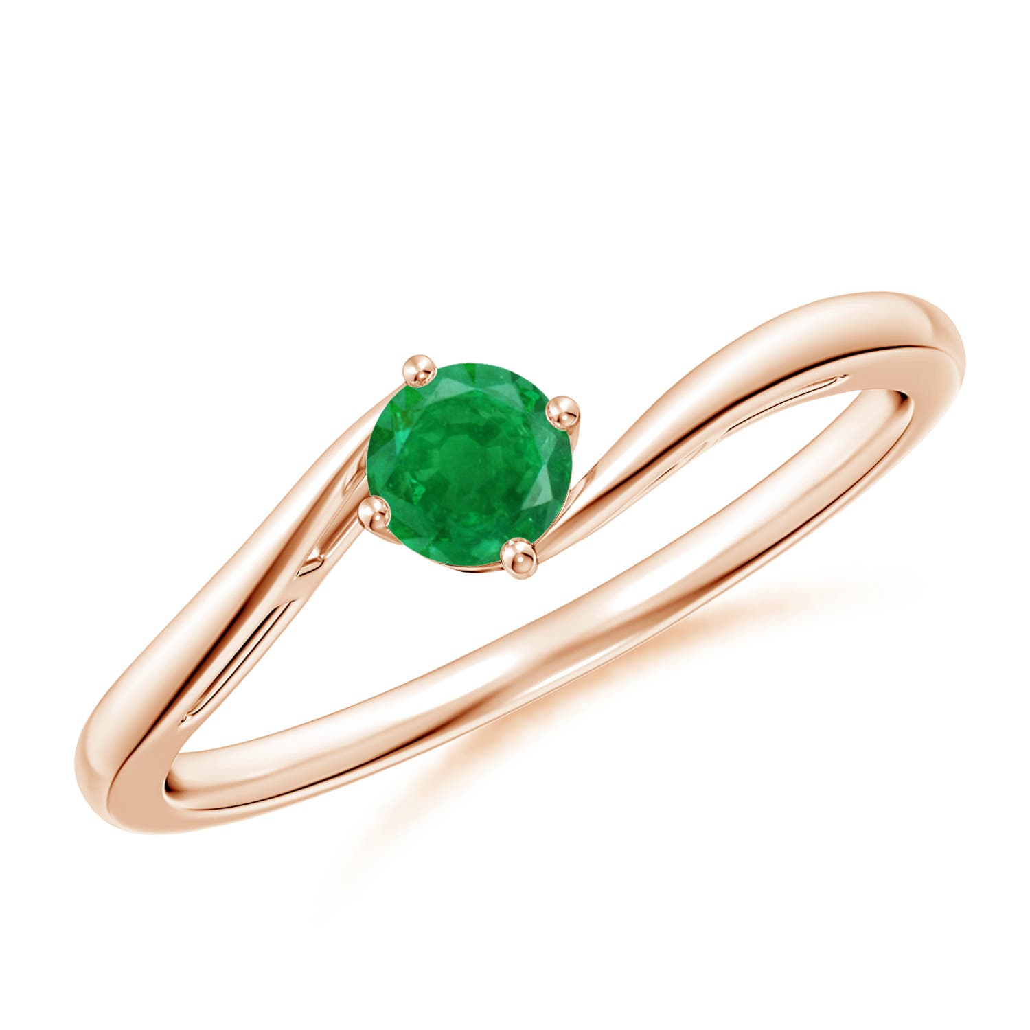 AA - Emerald / 0.24 CT / 14 KT Rose Gold