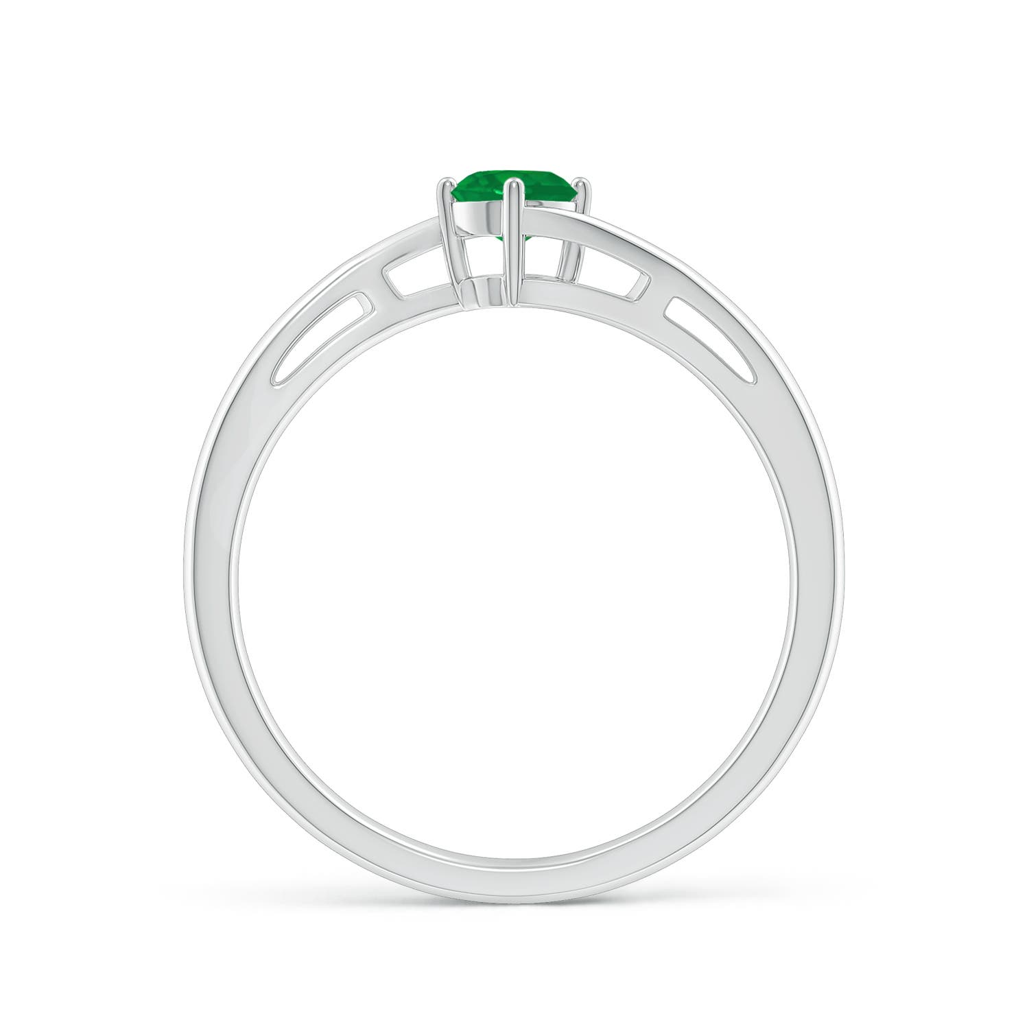 AA - Emerald / 0.24 CT / 14 KT White Gold