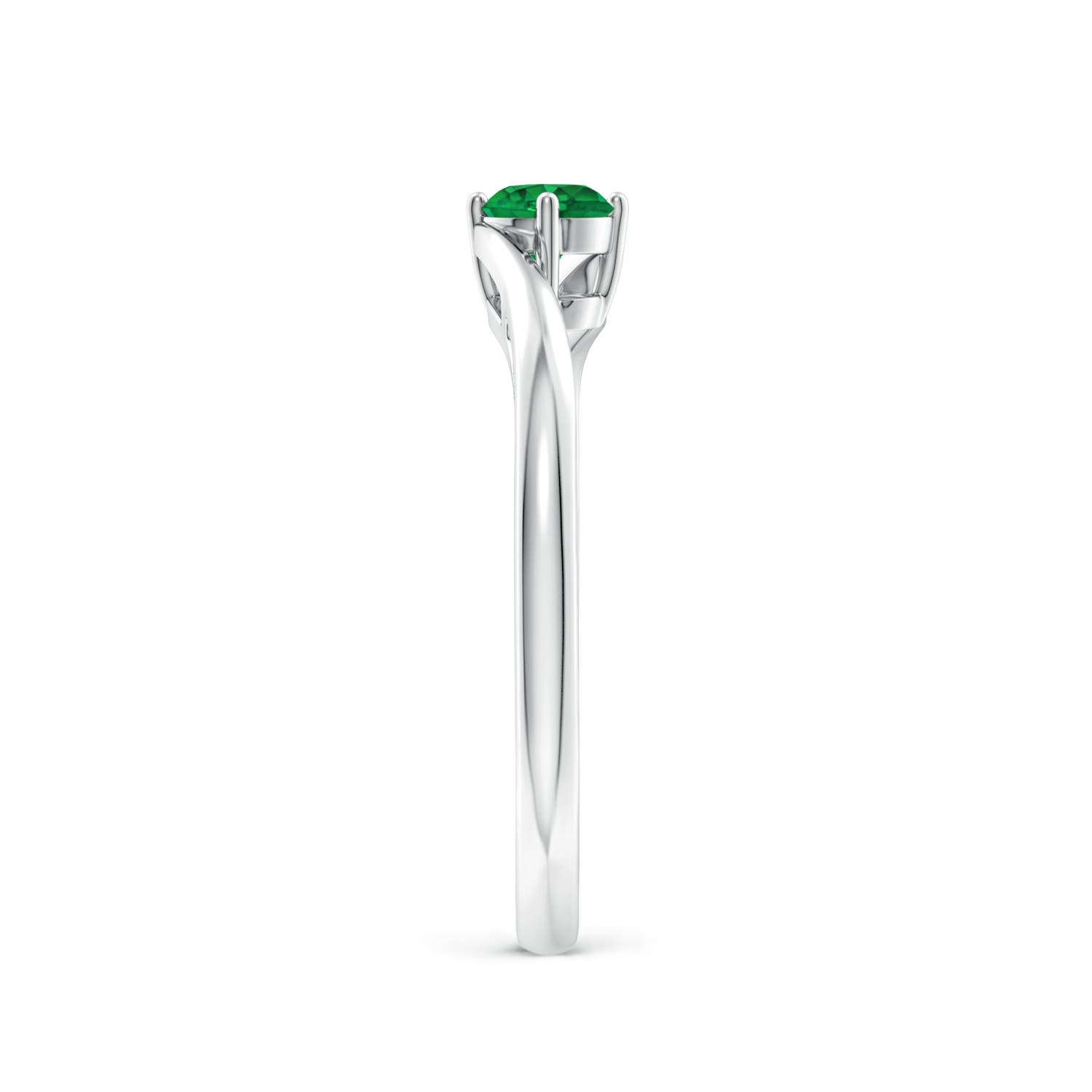 AAA - Emerald / 0.24 CT / 14 KT White Gold