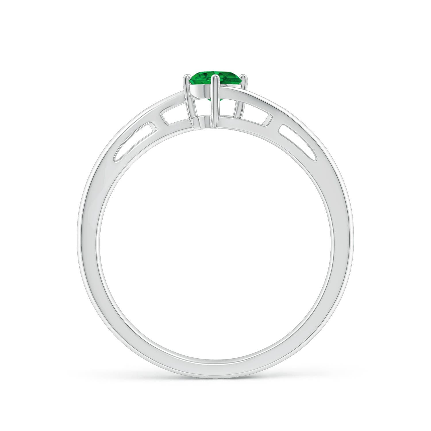 AAAA - Emerald / 0.24 CT / 14 KT White Gold