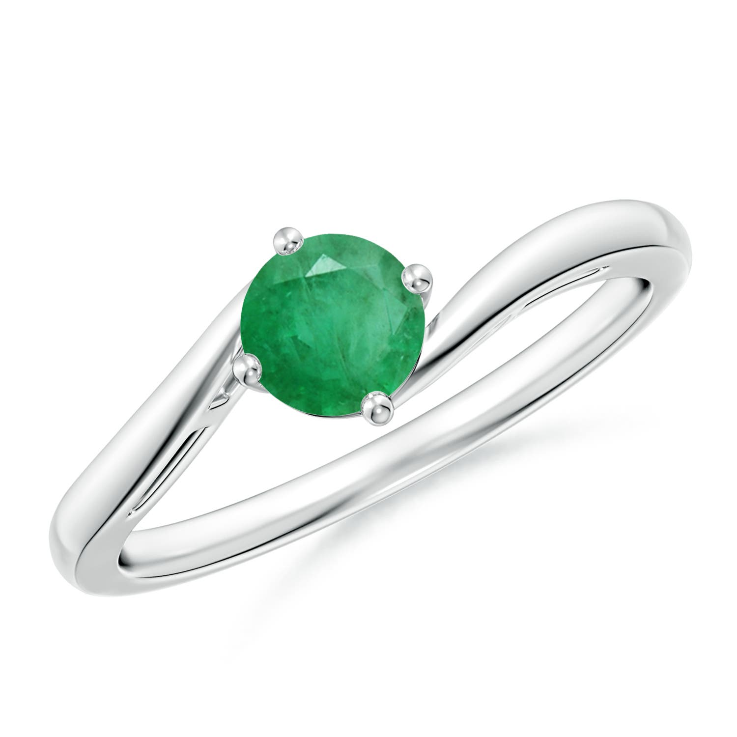 A - Emerald / 0.45 CT / 14 KT White Gold