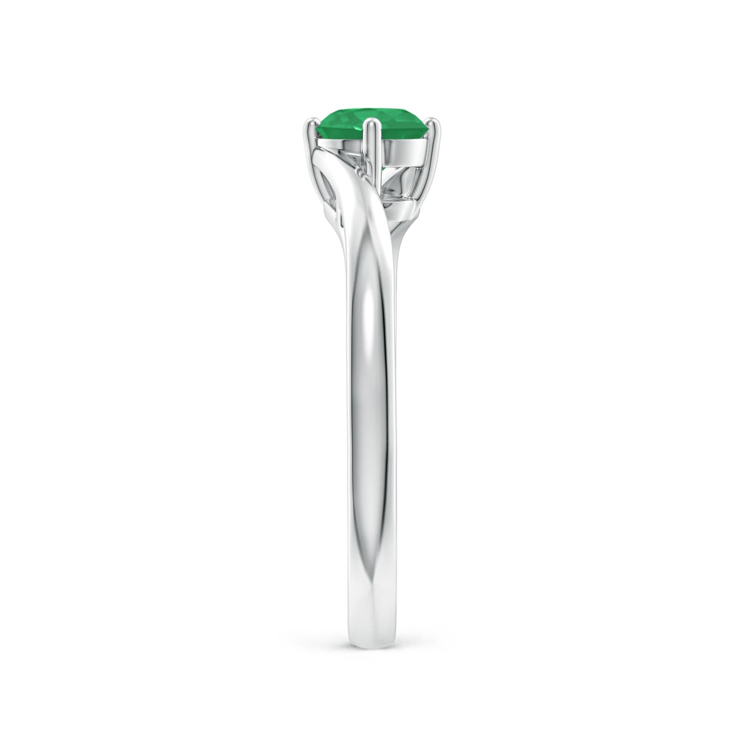 A - Emerald / 0.45 CT / 14 KT White Gold