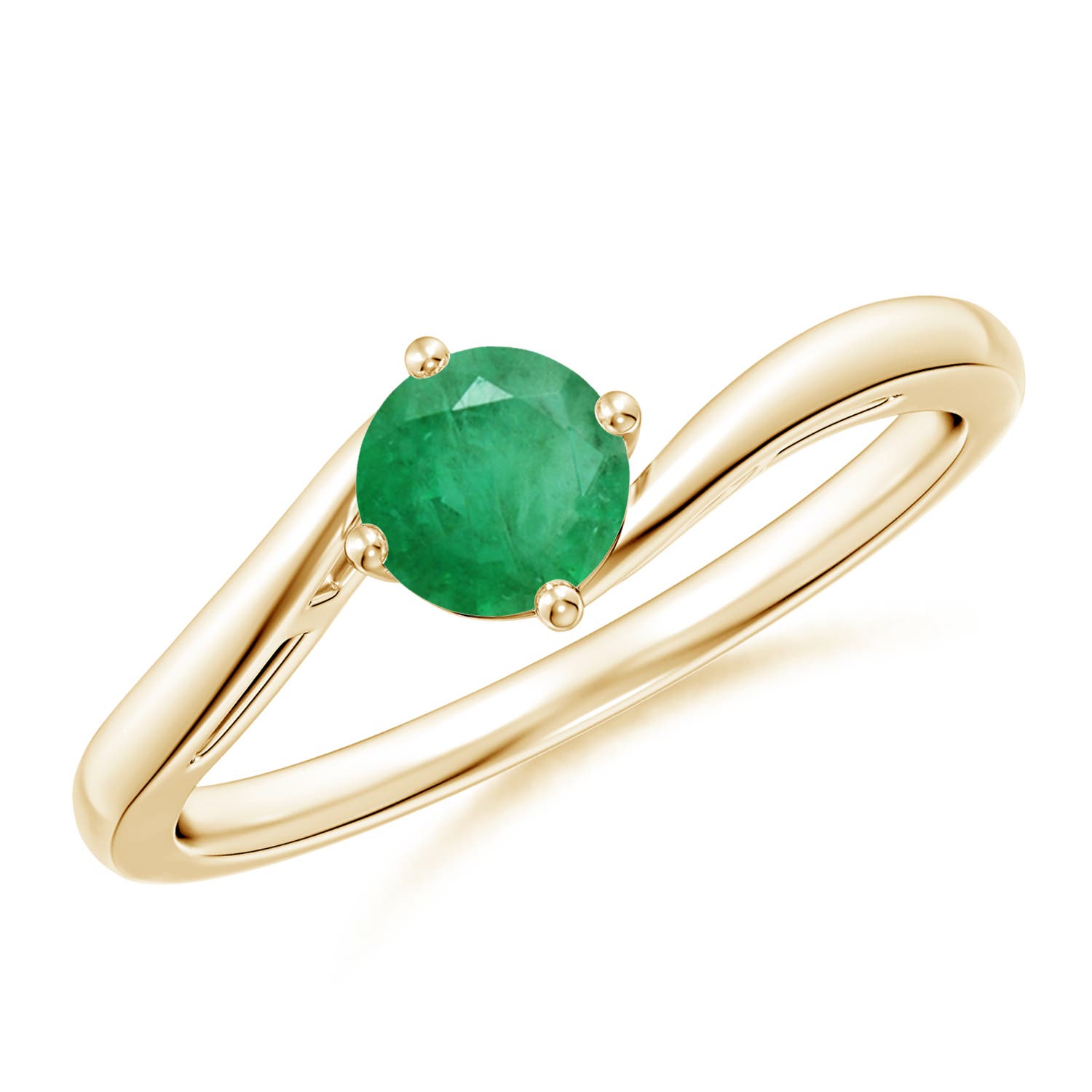 A - Emerald / 0.45 CT / 14 KT Yellow Gold