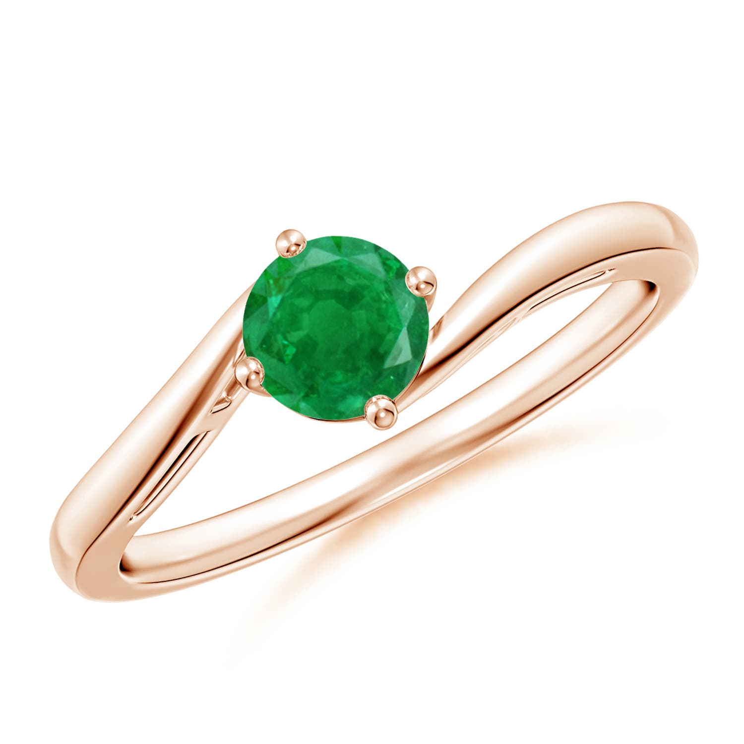 AA - Emerald / 0.45 CT / 14 KT Rose Gold