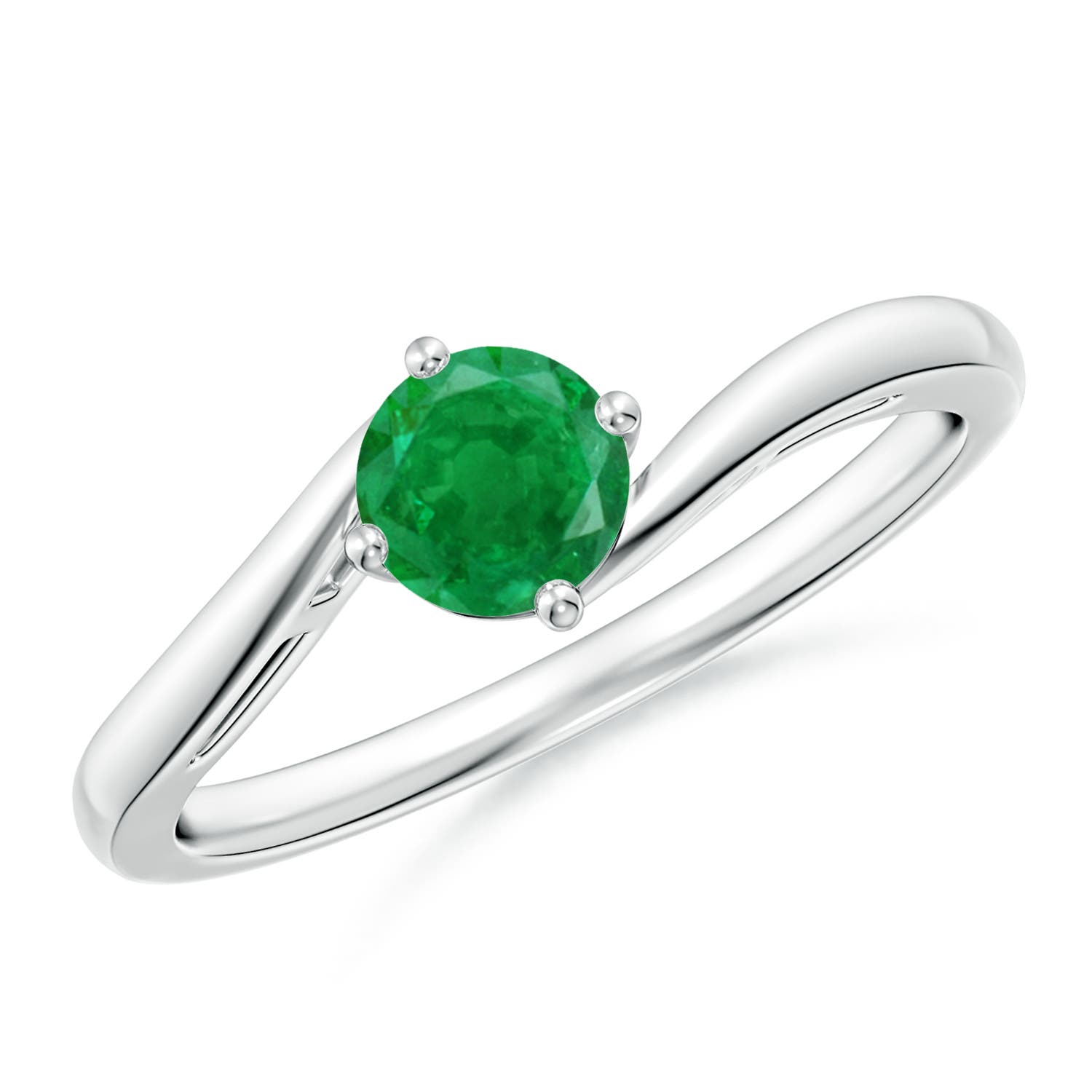 AA - Emerald / 0.45 CT / 14 KT White Gold