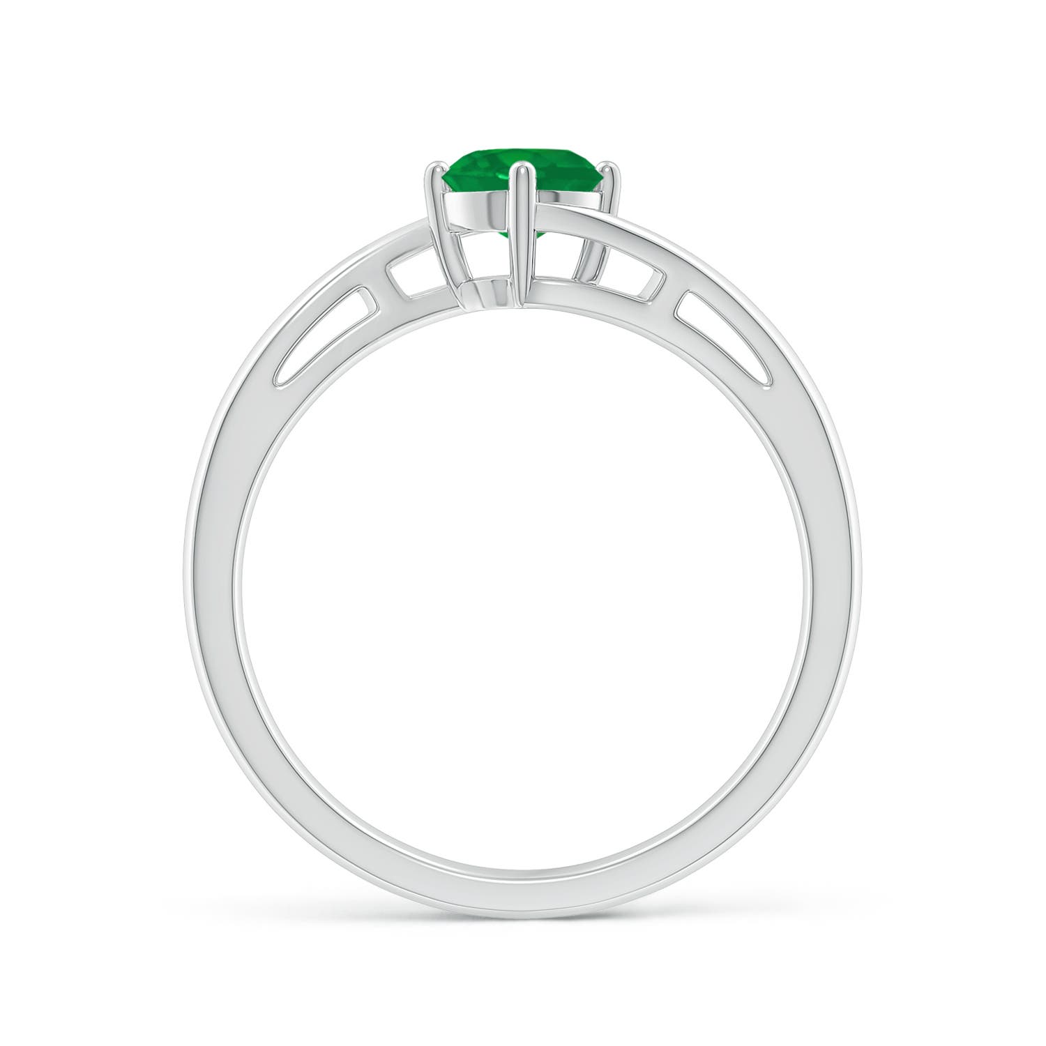 AA - Emerald / 0.45 CT / 14 KT White Gold