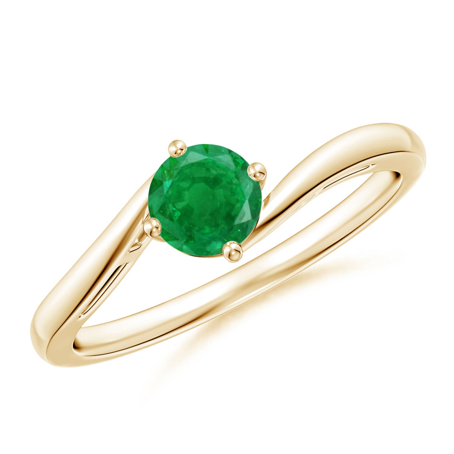 AA - Emerald / 0.45 CT / 14 KT Yellow Gold