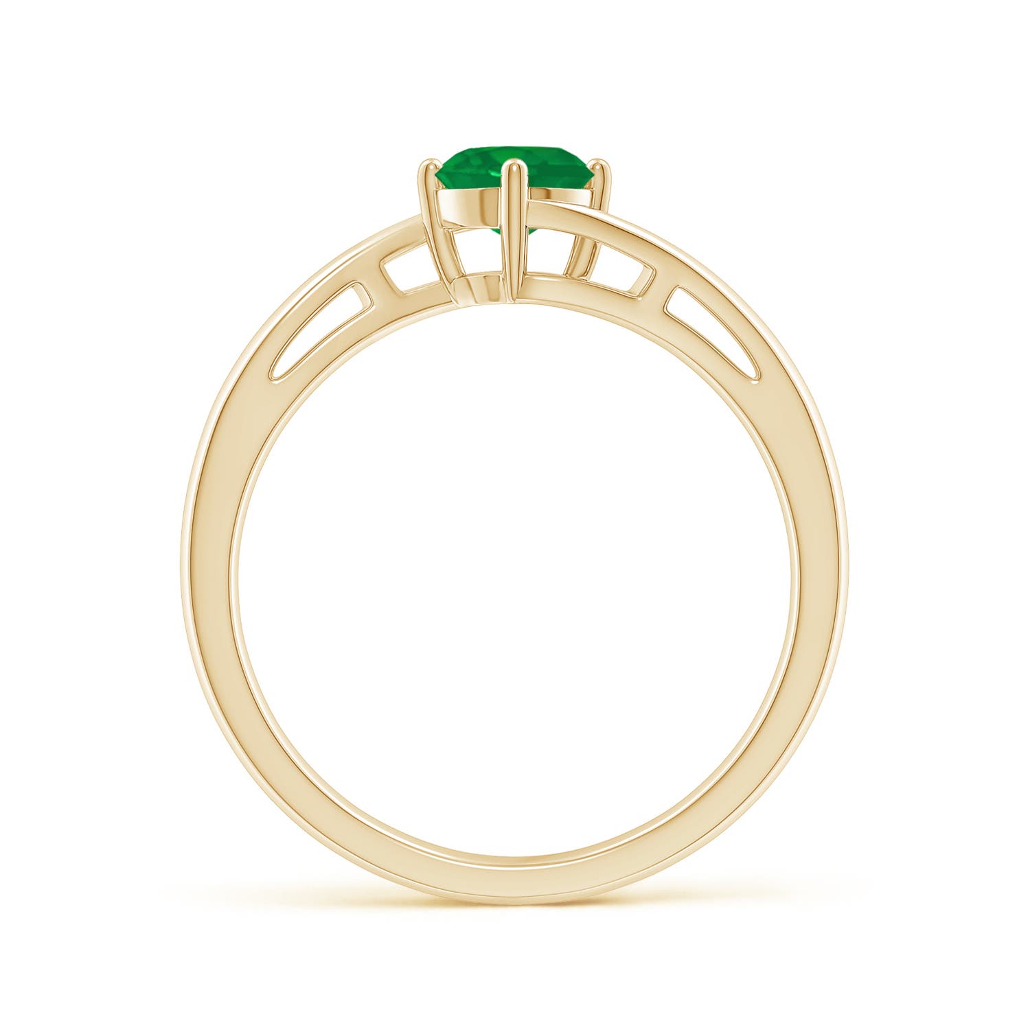 AA - Emerald / 0.45 CT / 14 KT Yellow Gold