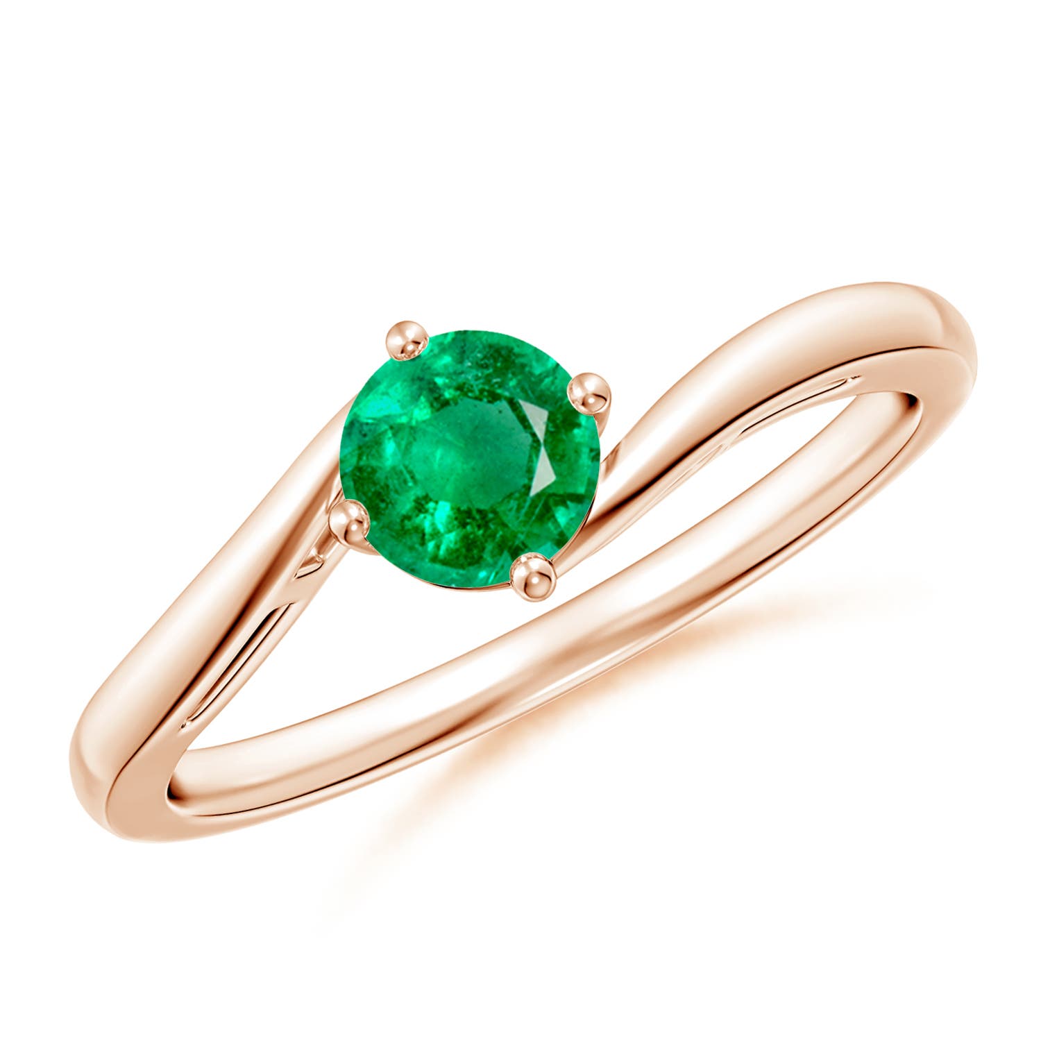 AAA - Emerald / 0.45 CT / 14 KT Rose Gold