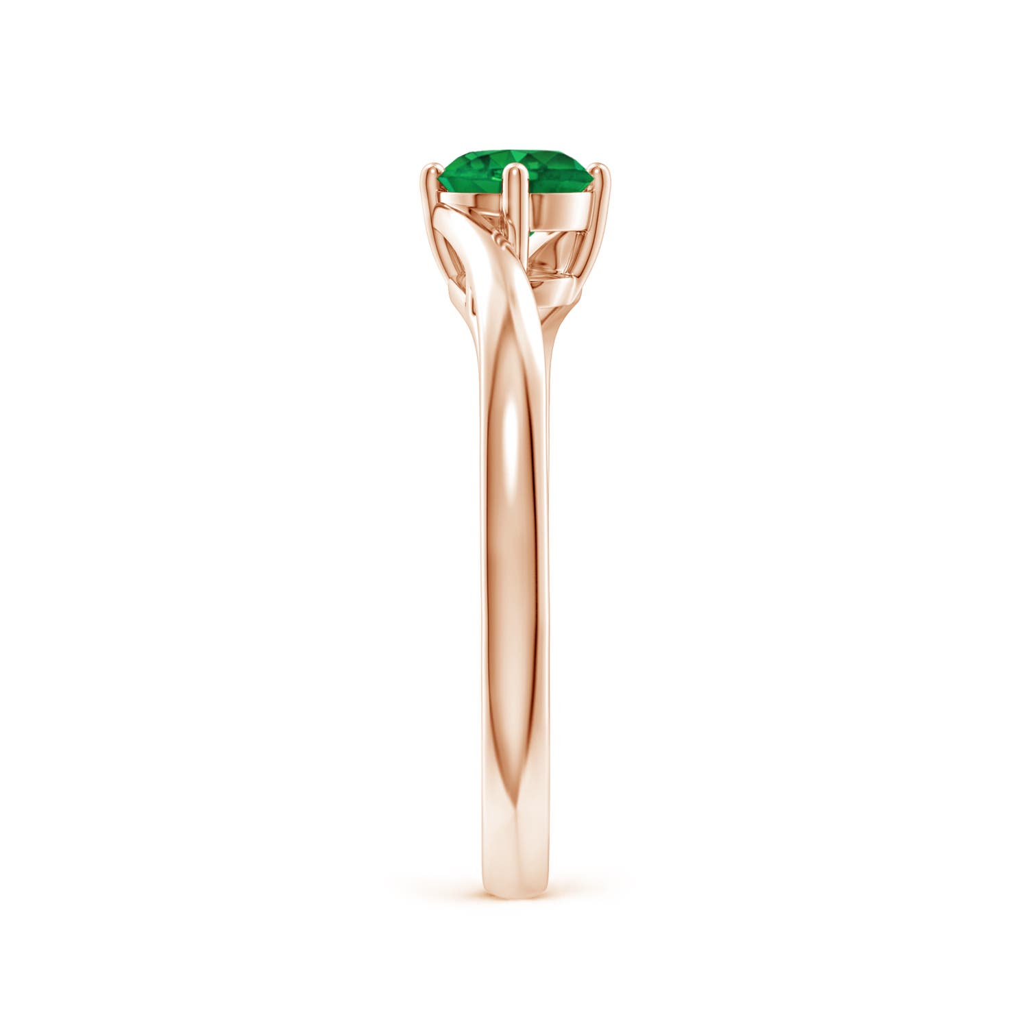 AAA - Emerald / 0.45 CT / 14 KT Rose Gold