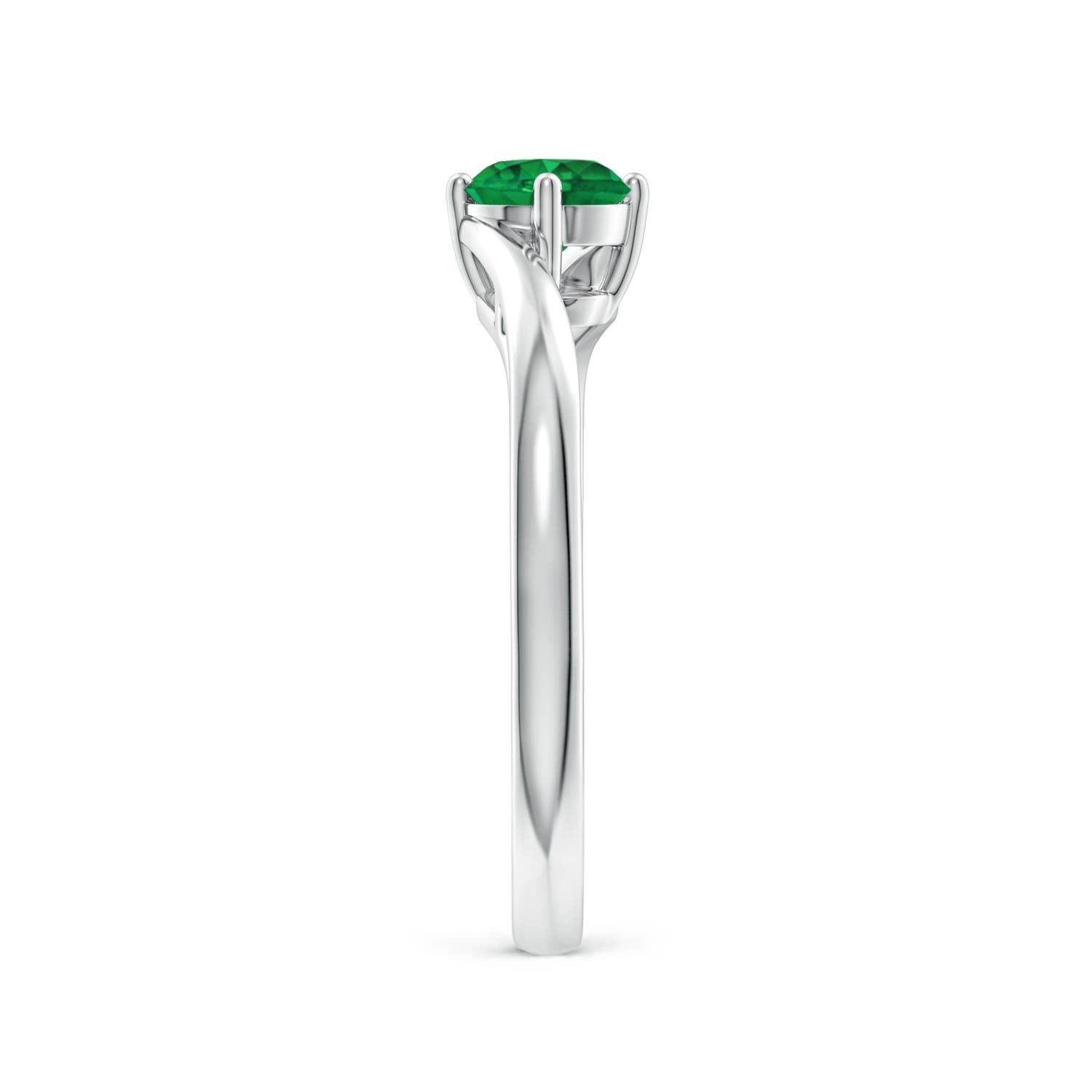 AAA - Emerald / 0.45 CT / 14 KT White Gold