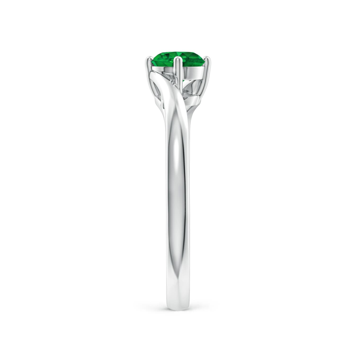 AAAA - Emerald / 0.45 CT / 14 KT White Gold