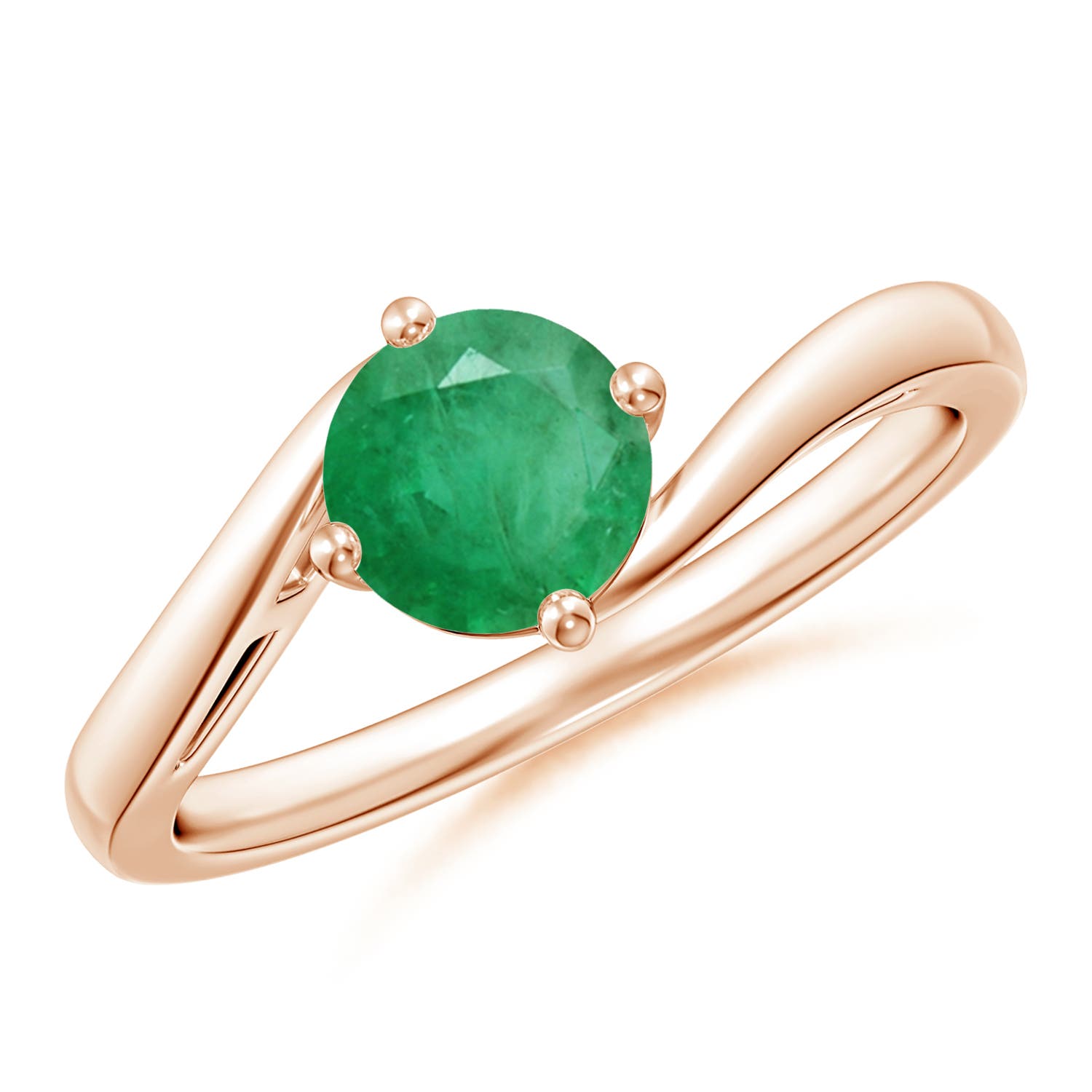 A - Emerald / 0.75 CT / 14 KT Rose Gold