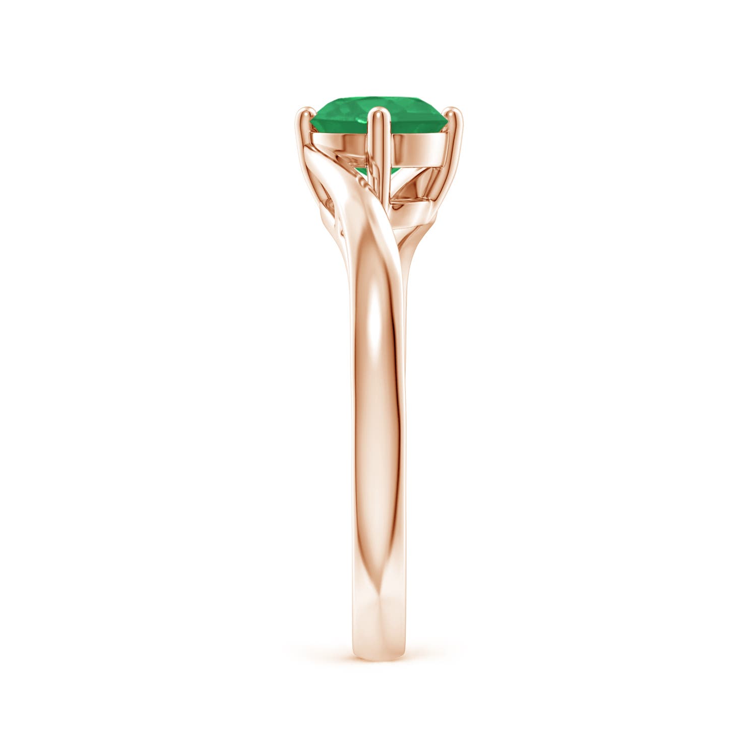 A - Emerald / 0.75 CT / 14 KT Rose Gold