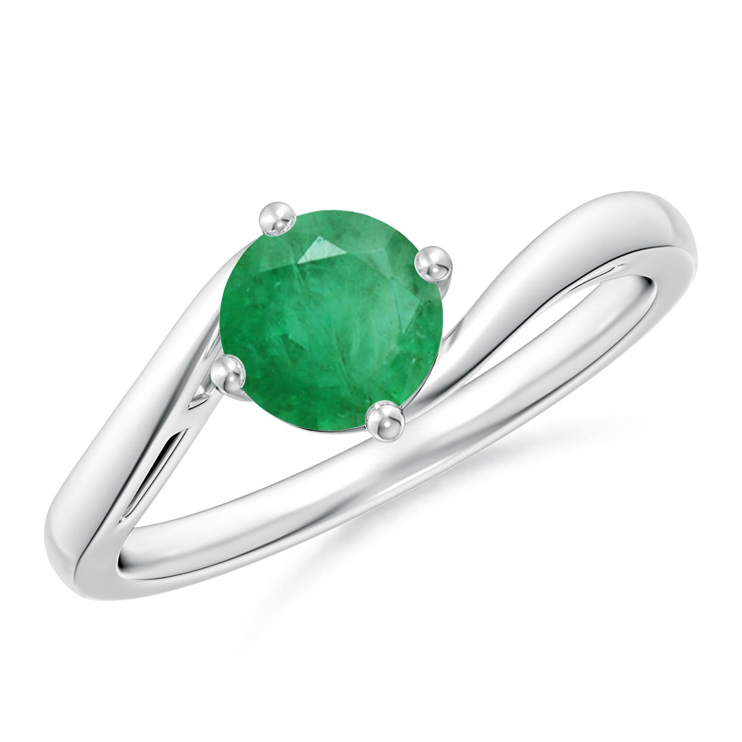 A - Emerald / 0.75 CT / 14 KT White Gold