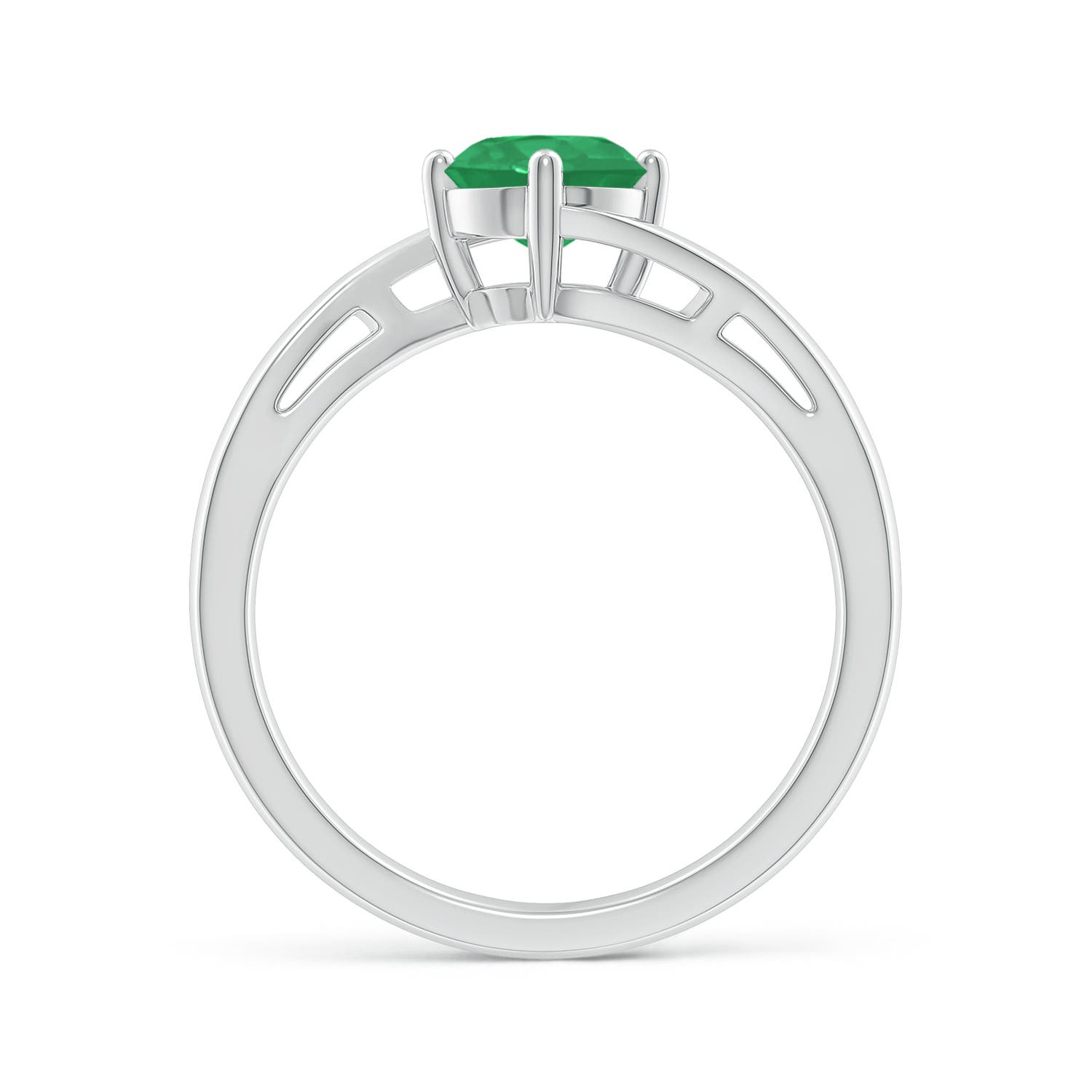 A - Emerald / 0.75 CT / 14 KT White Gold