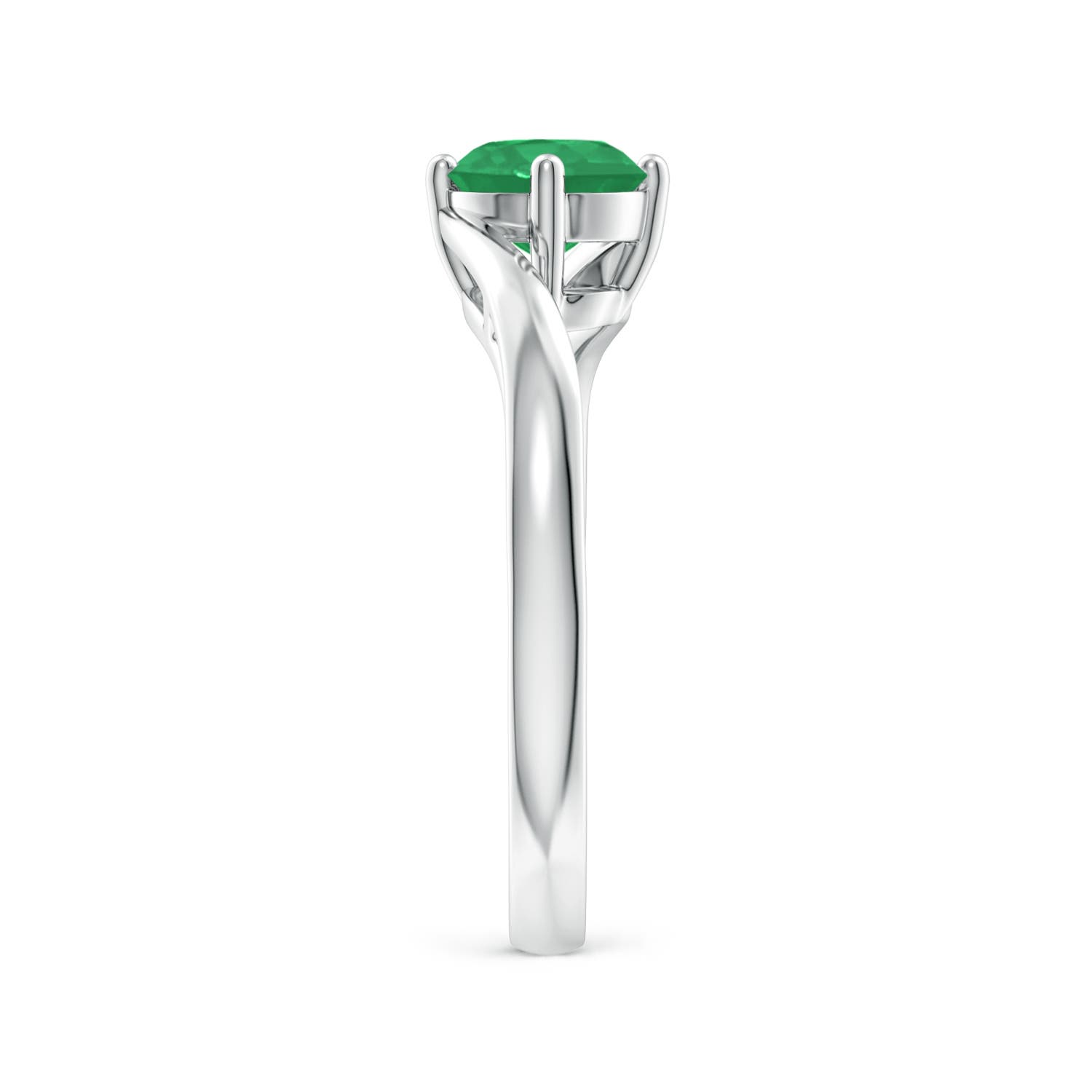 A - Emerald / 0.75 CT / 14 KT White Gold