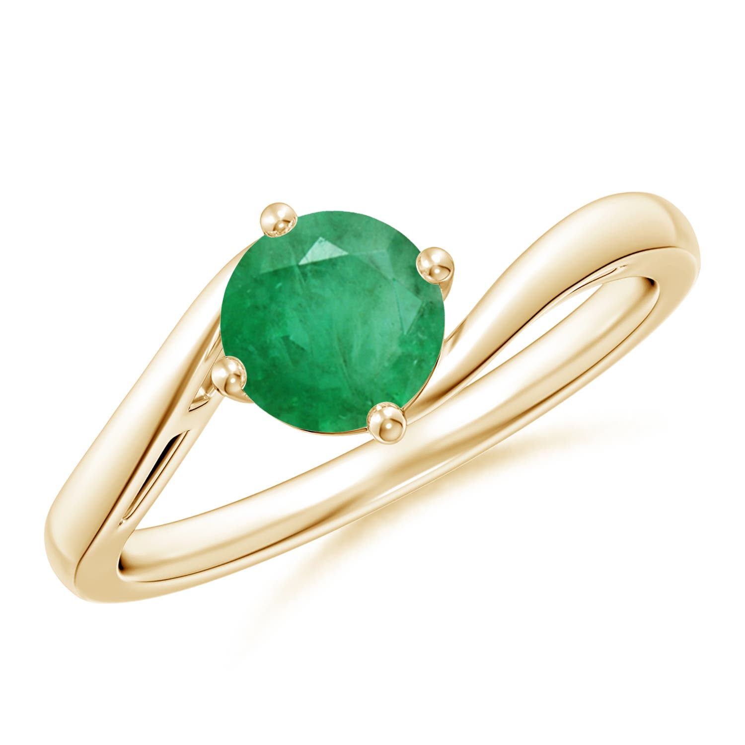 A - Emerald / 0.75 CT / 14 KT Yellow Gold