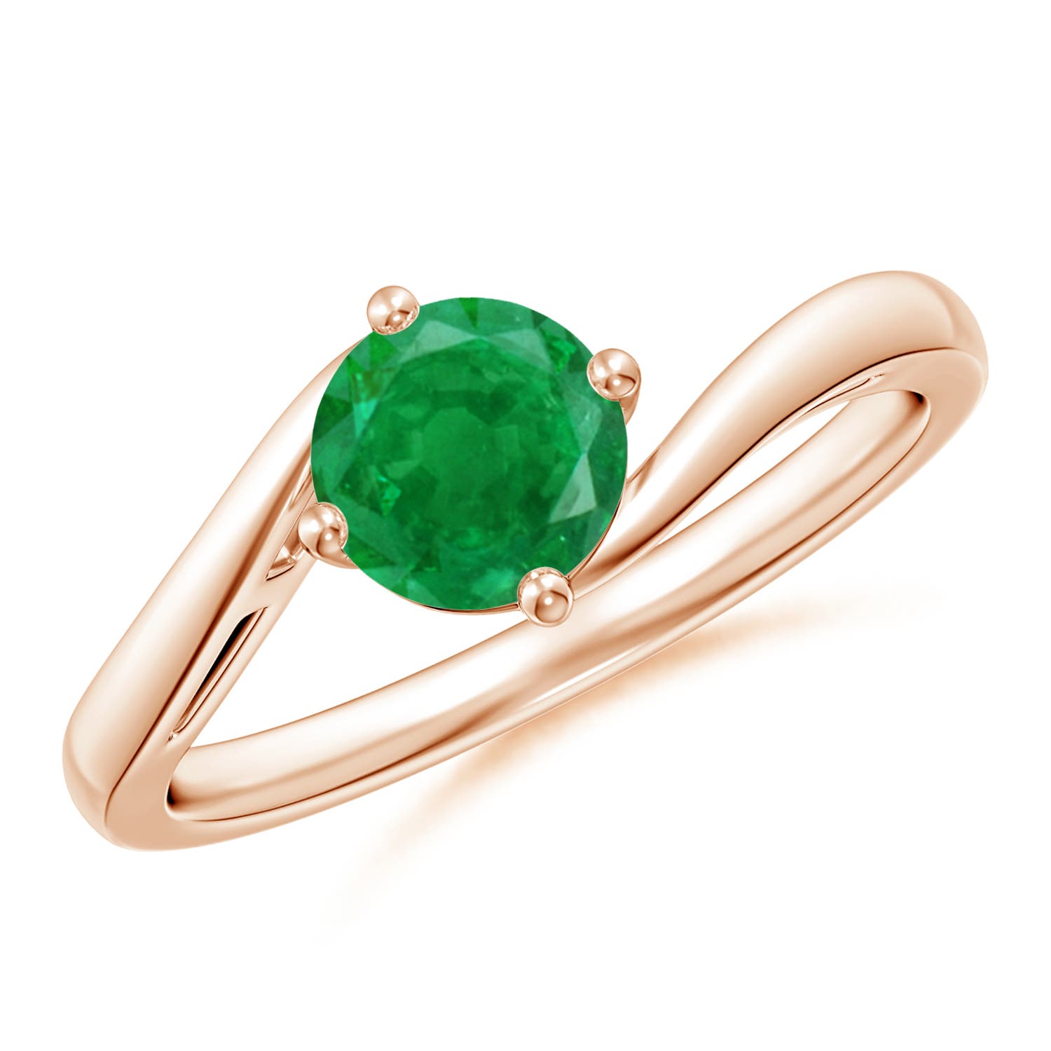 AA - Emerald / 0.75 CT / 14 KT Rose Gold